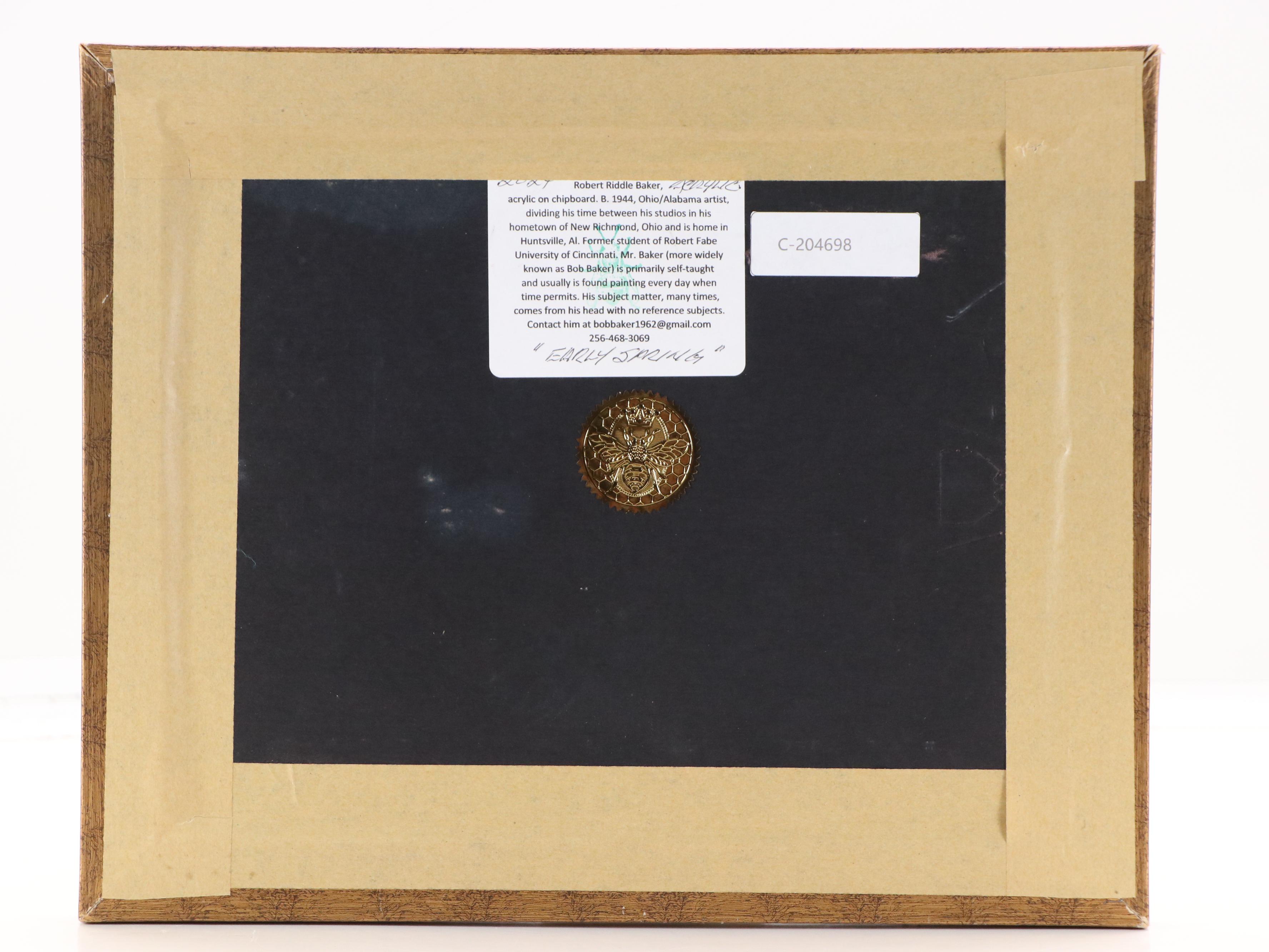 Robert Riddle Baker Landscape Acrylic Painting "Early Spring," 2024