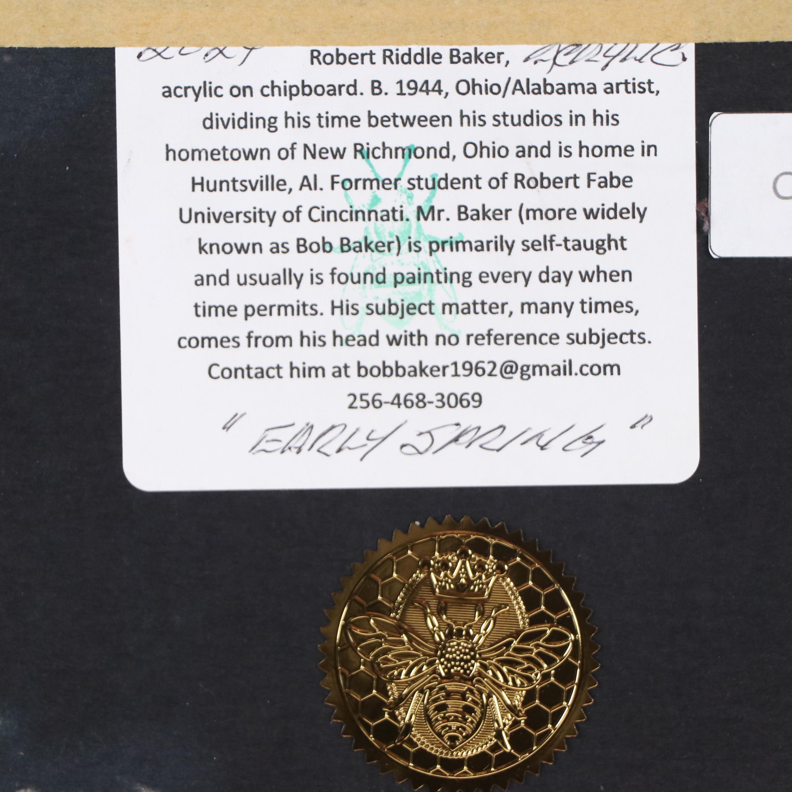 Robert Riddle Baker Landscape Acrylic Painting "Early Spring," 2024