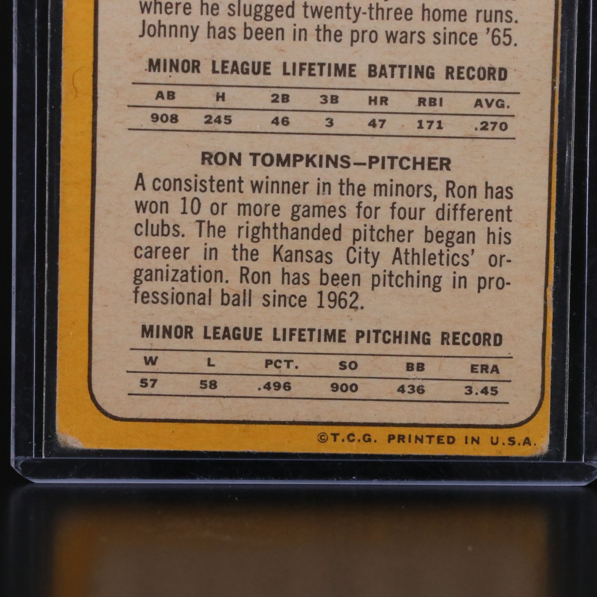 1968 Topps Johnny Bench Cincinnati Reds Rookie Baseball Card