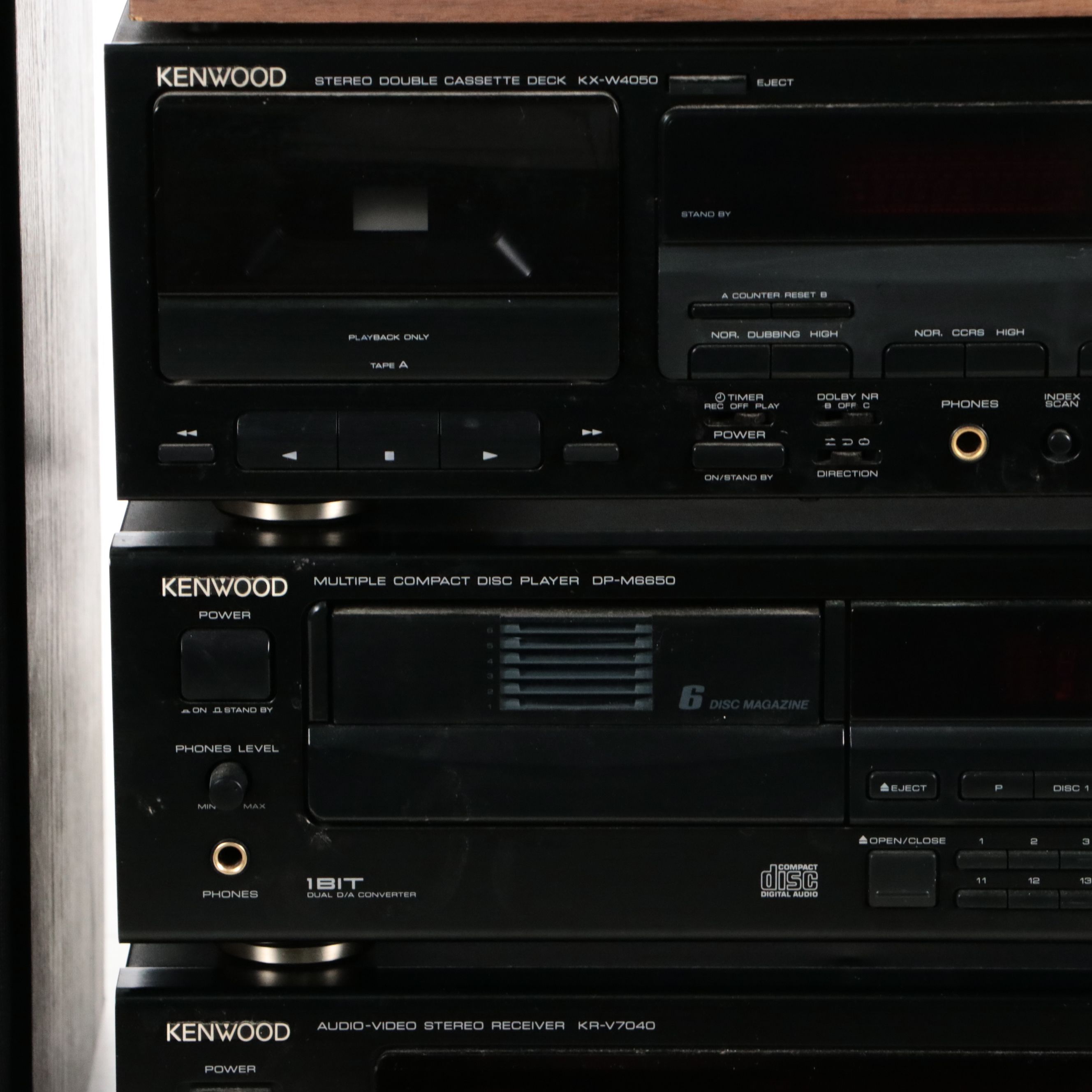Kenwood Receiver with Audio Players, JBL LX600 Speakers and BSR Record Player