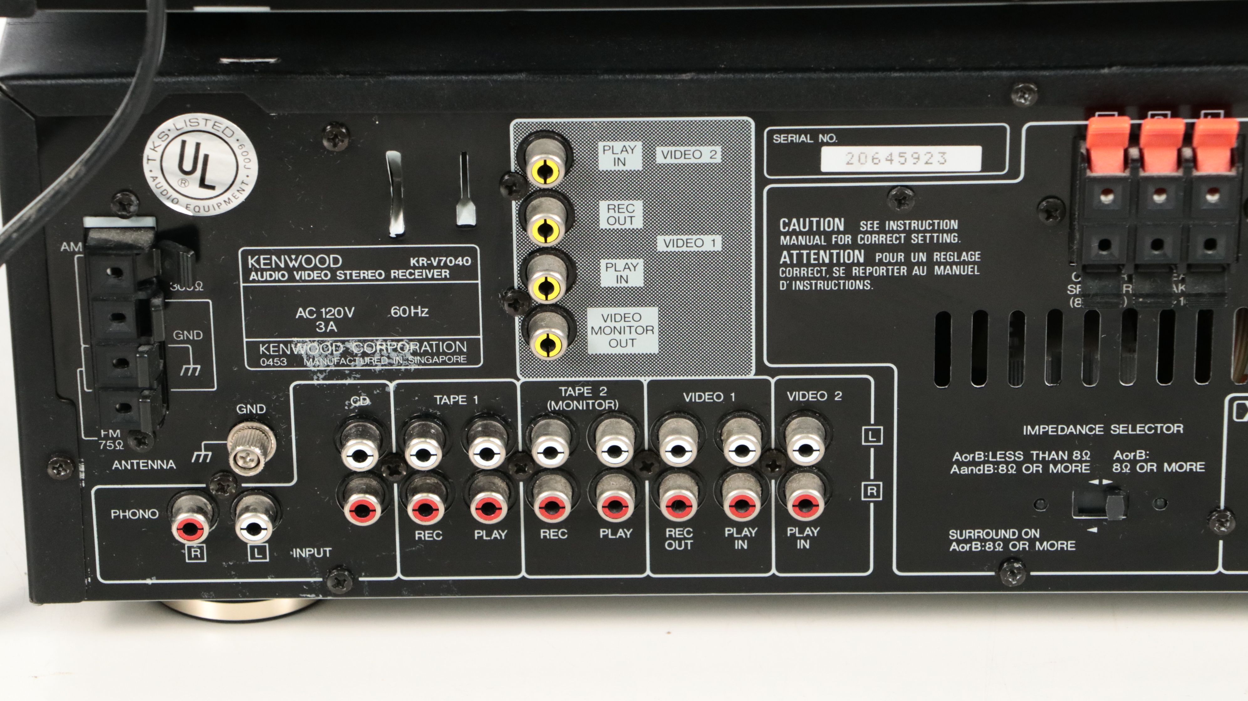 Kenwood Receiver with Audio Players, JBL LX600 Speakers and BSR Record Player