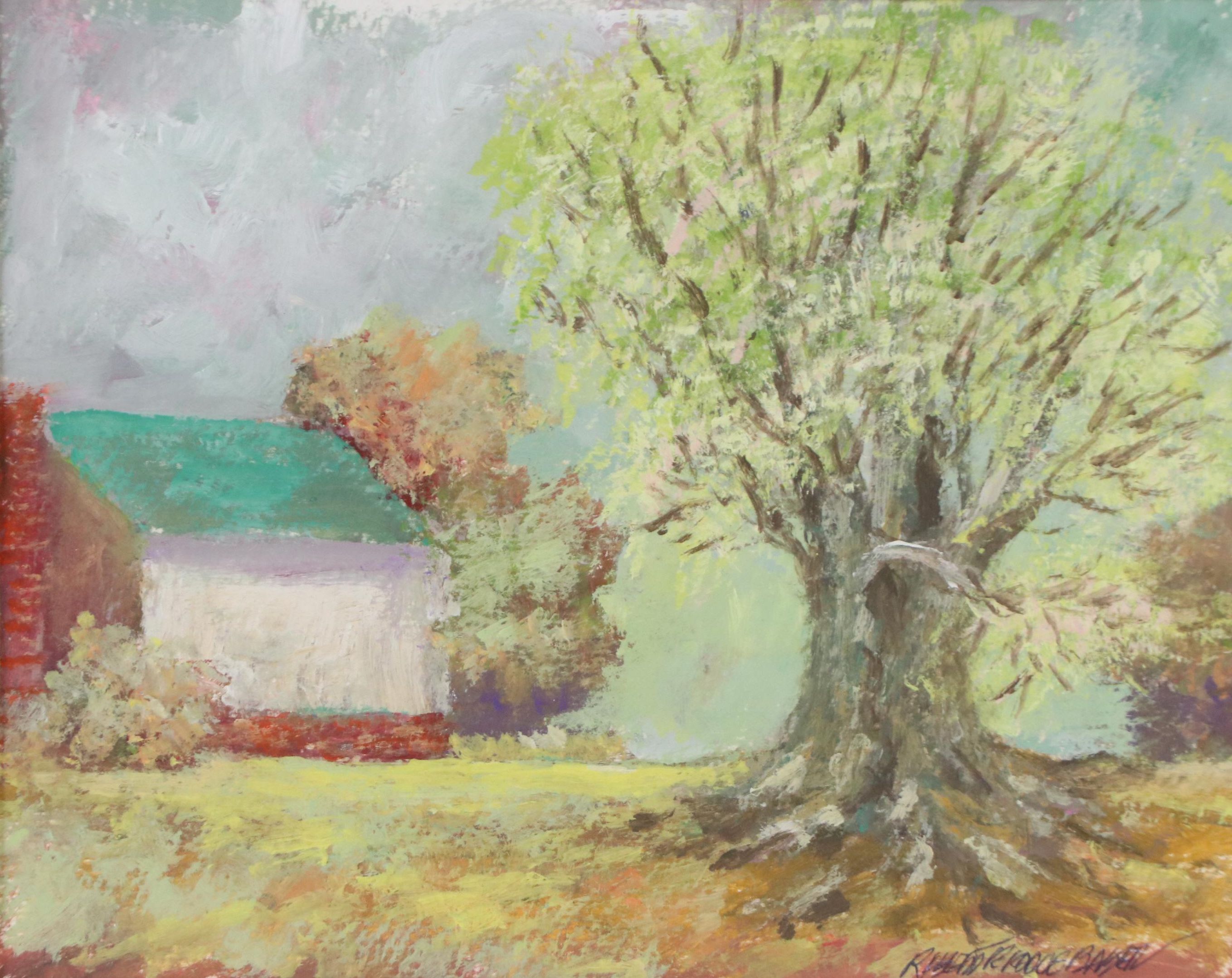 Robert Riddle Baker Landscape Acrylic Painting "Early Spring," 2024