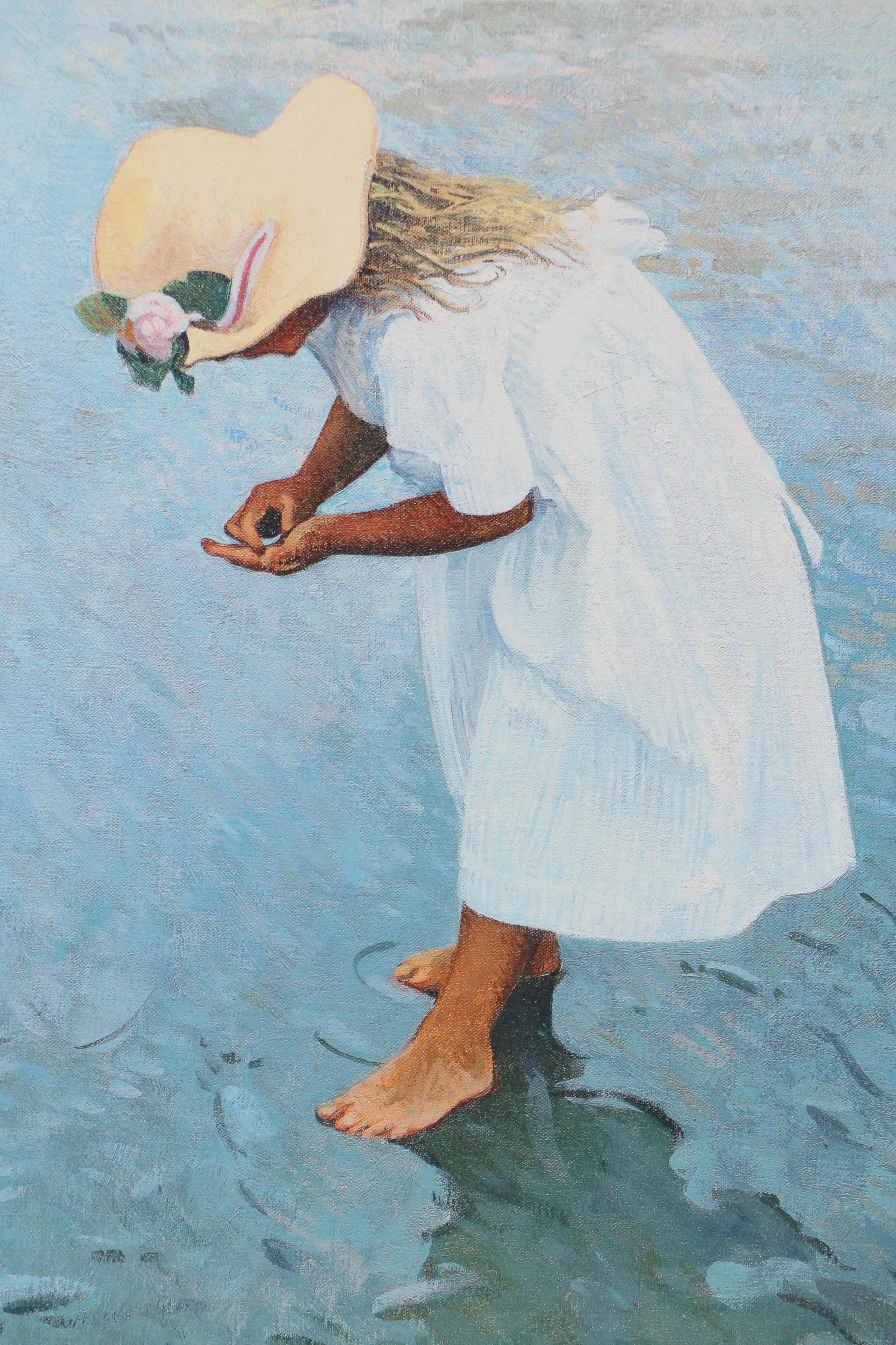 Thomas R. Dunlay Giclée "Seeking Shells," 2003