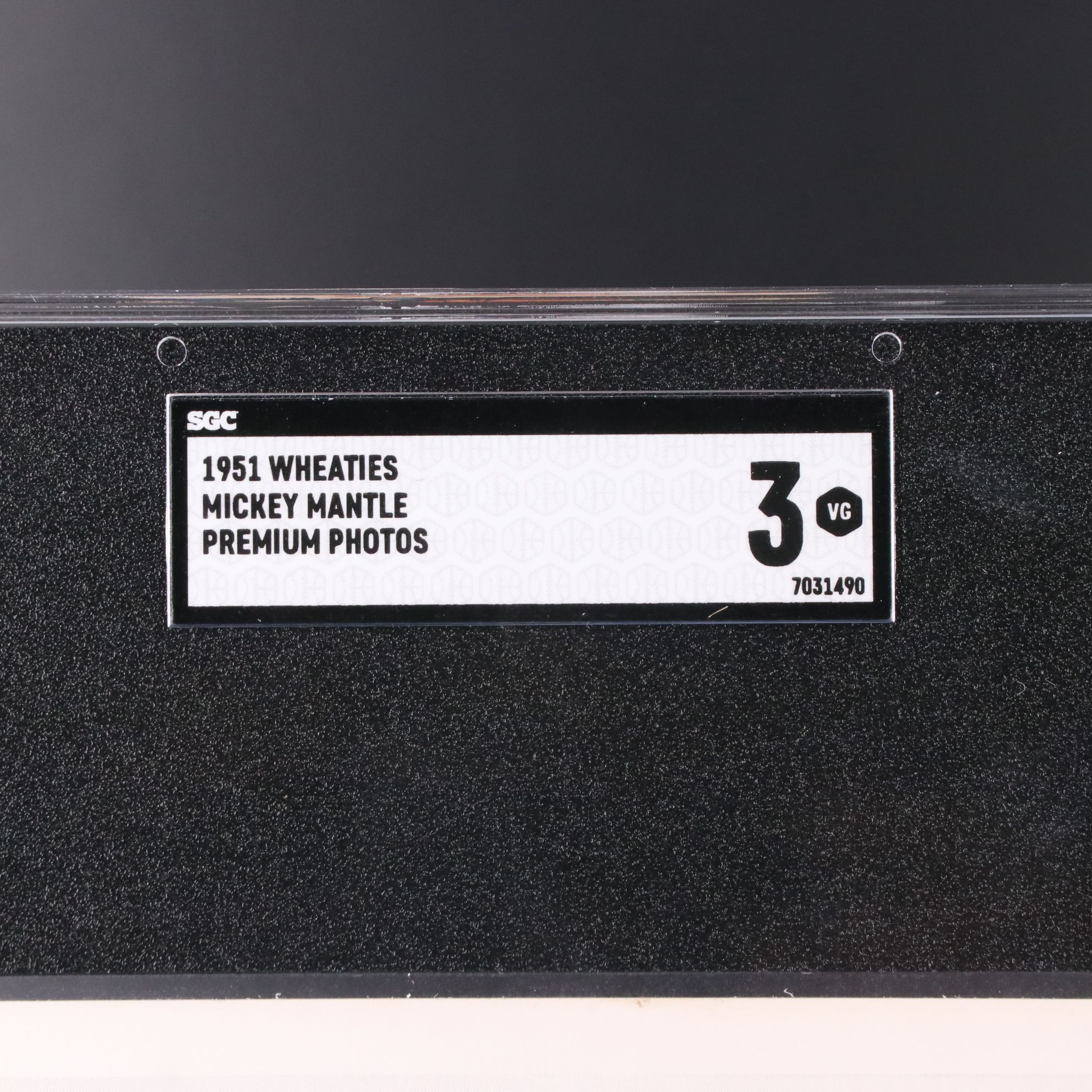 1951 Wheaties Mickey Mantle Rookie Year Premium Photo Graded SGC 3