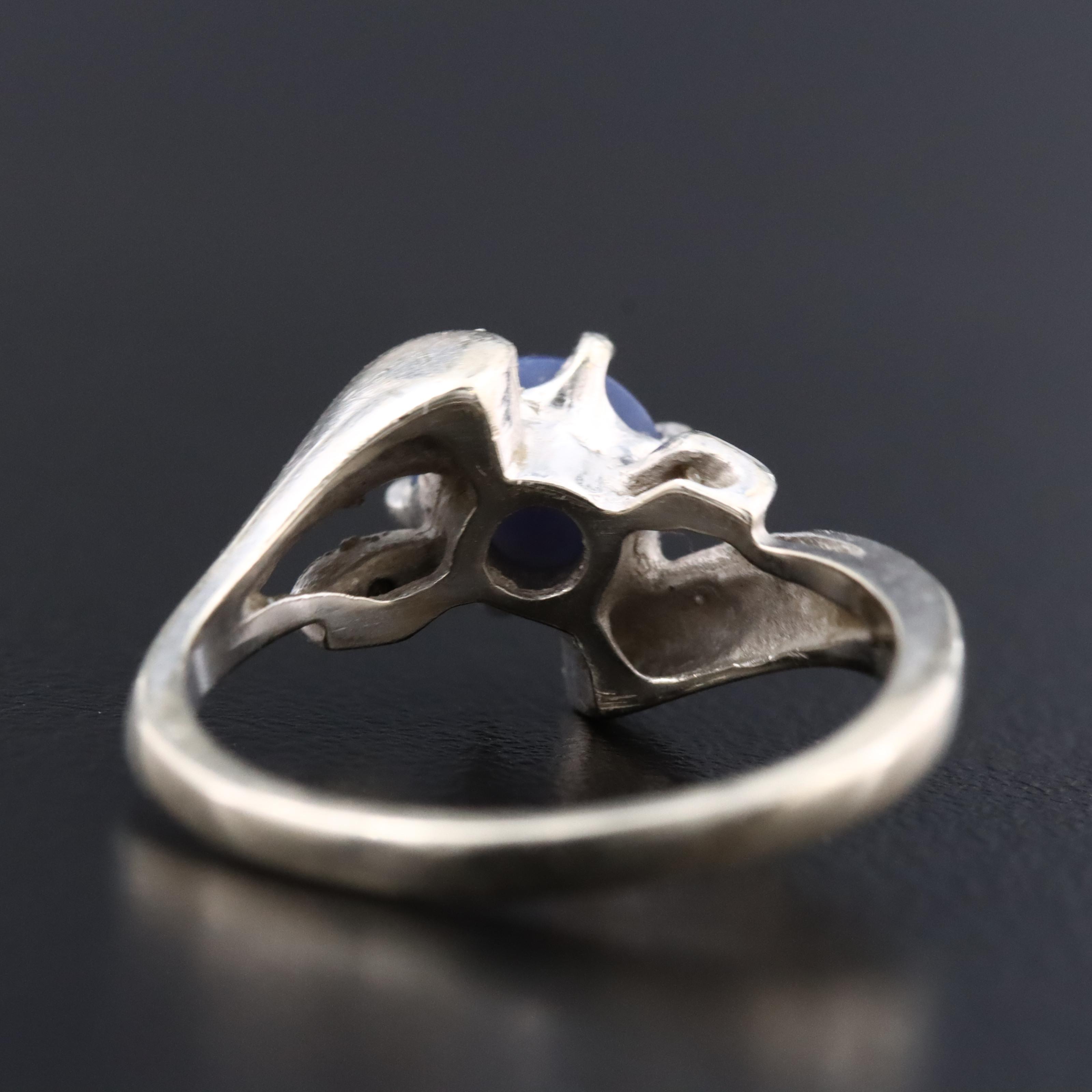 14K Star Sapphire and Diamond Ring