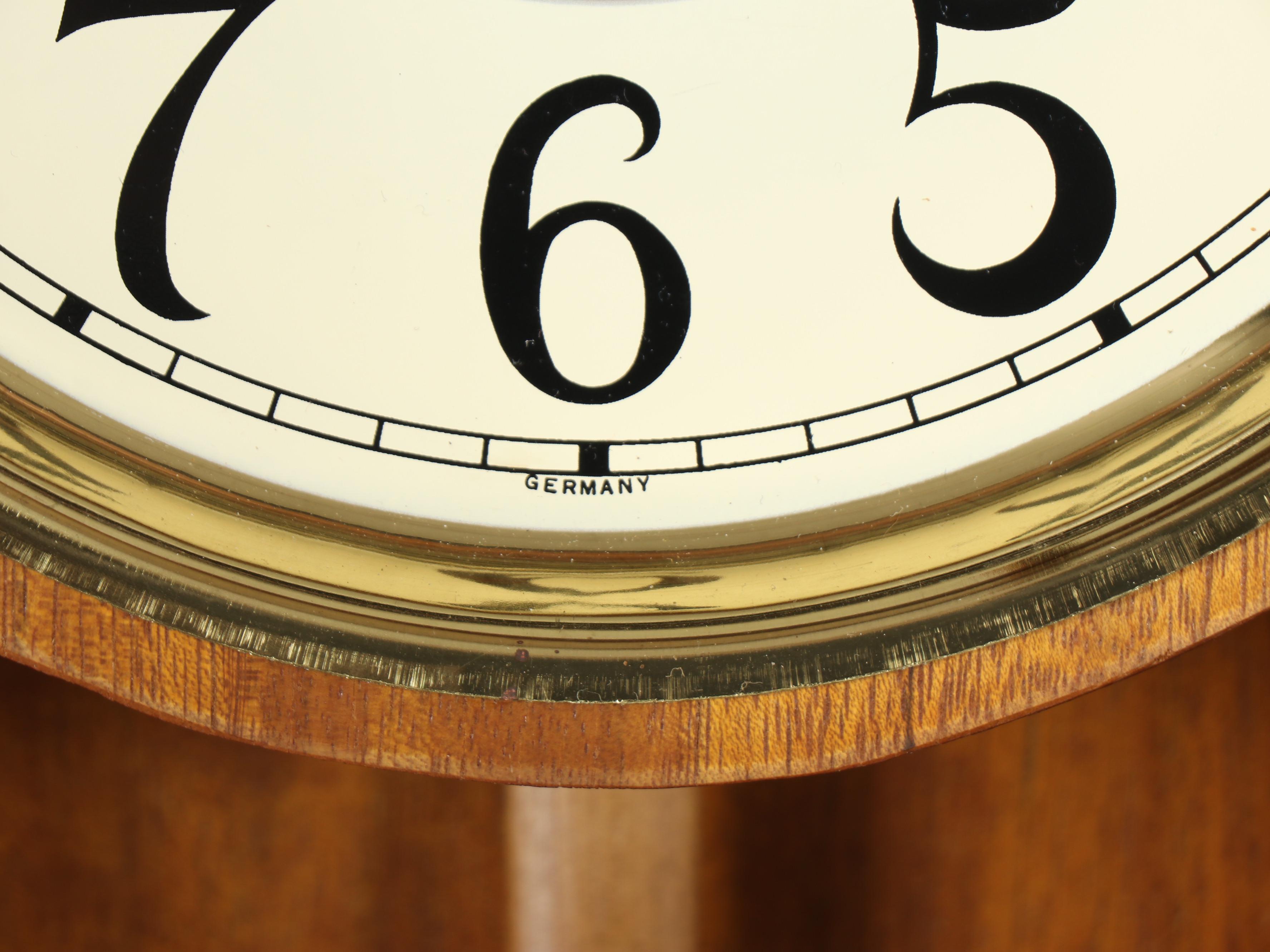 George Blake Clock Co. German Standard Time Wood Wall Clock