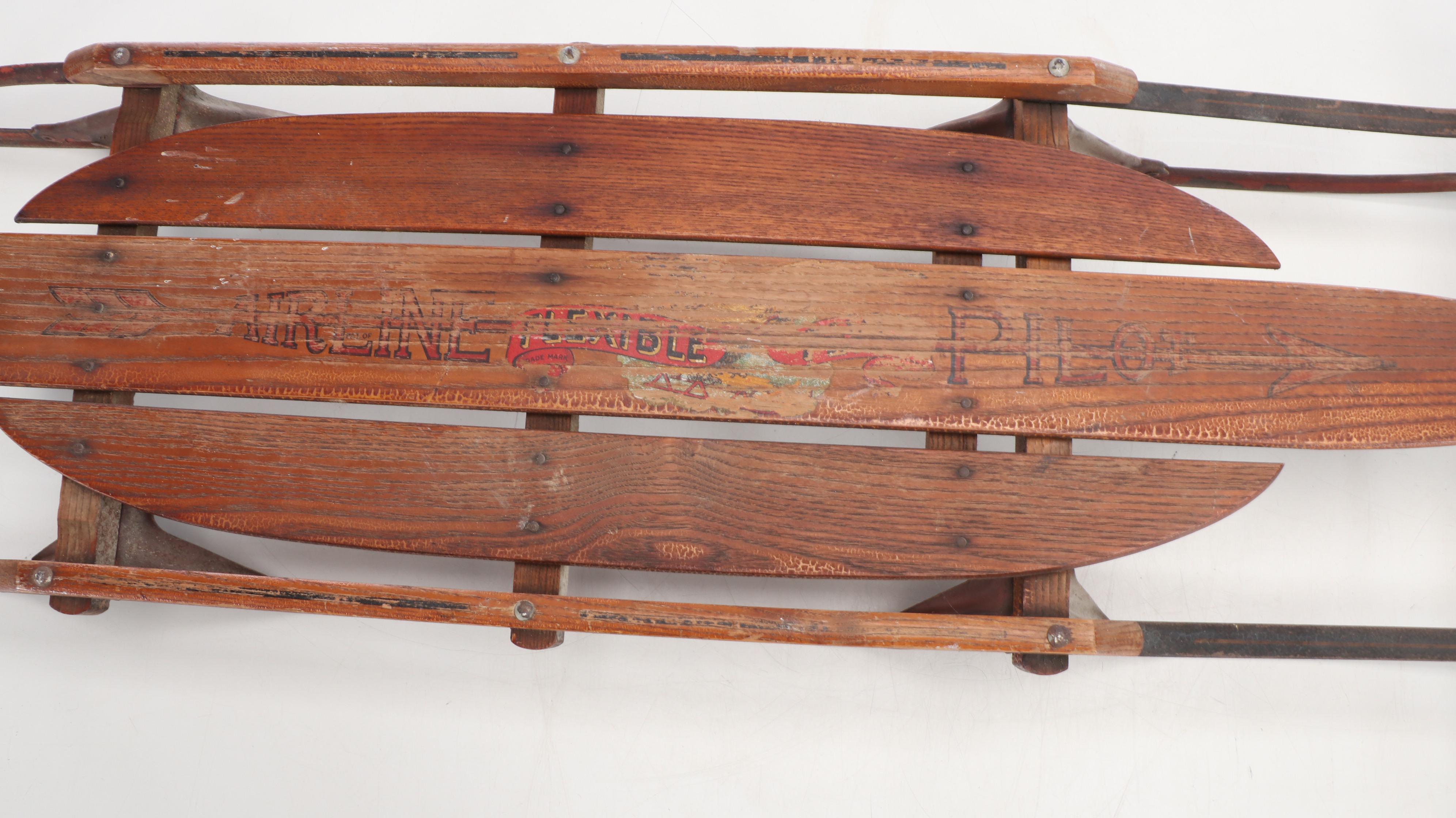 S.L. Allen & Co. Flexible Flyer Wooden Sled, Mid-20th Century