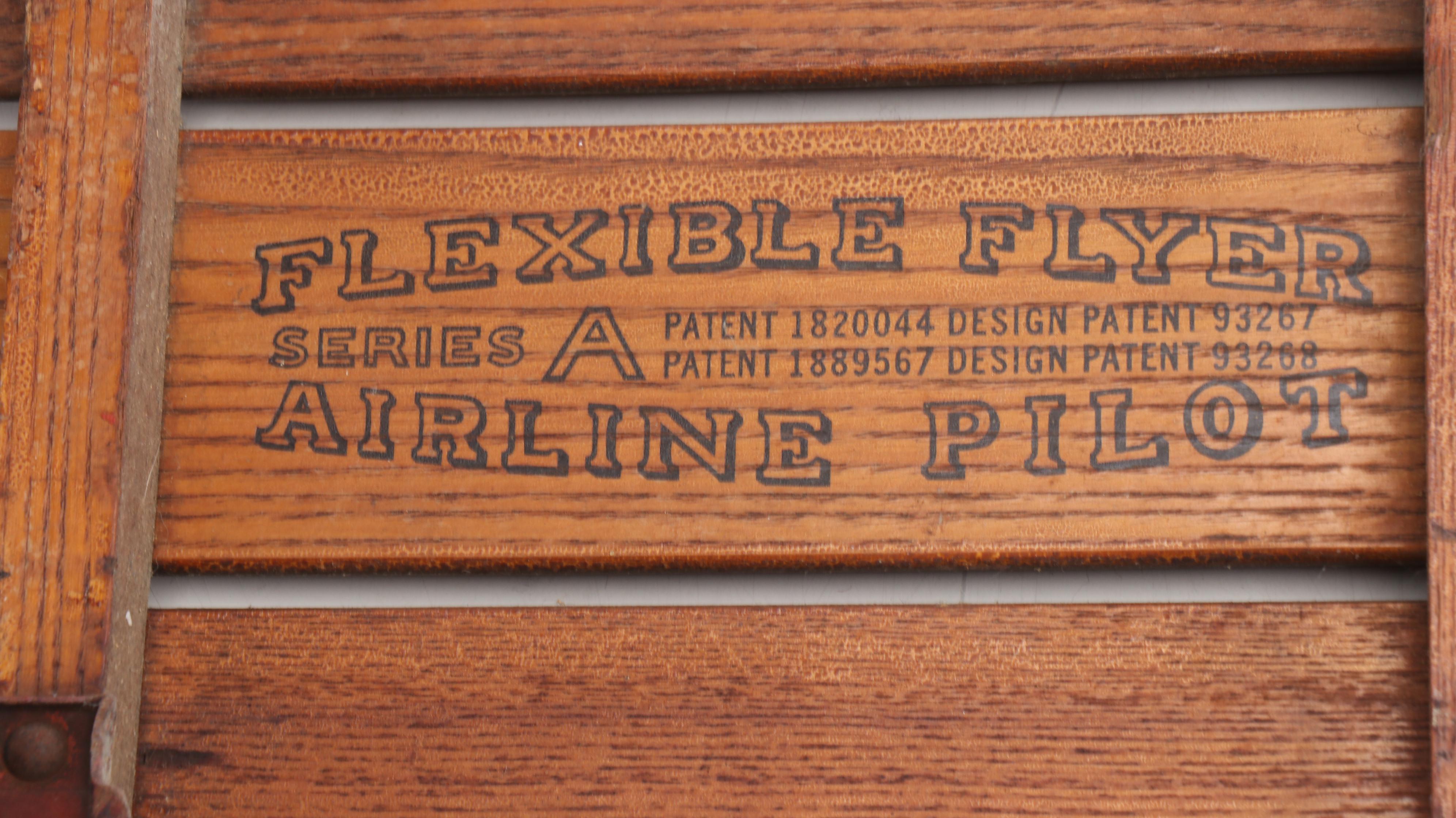 S.L. Allen & Co. Flexible Flyer Wooden Sled, Mid-20th Century