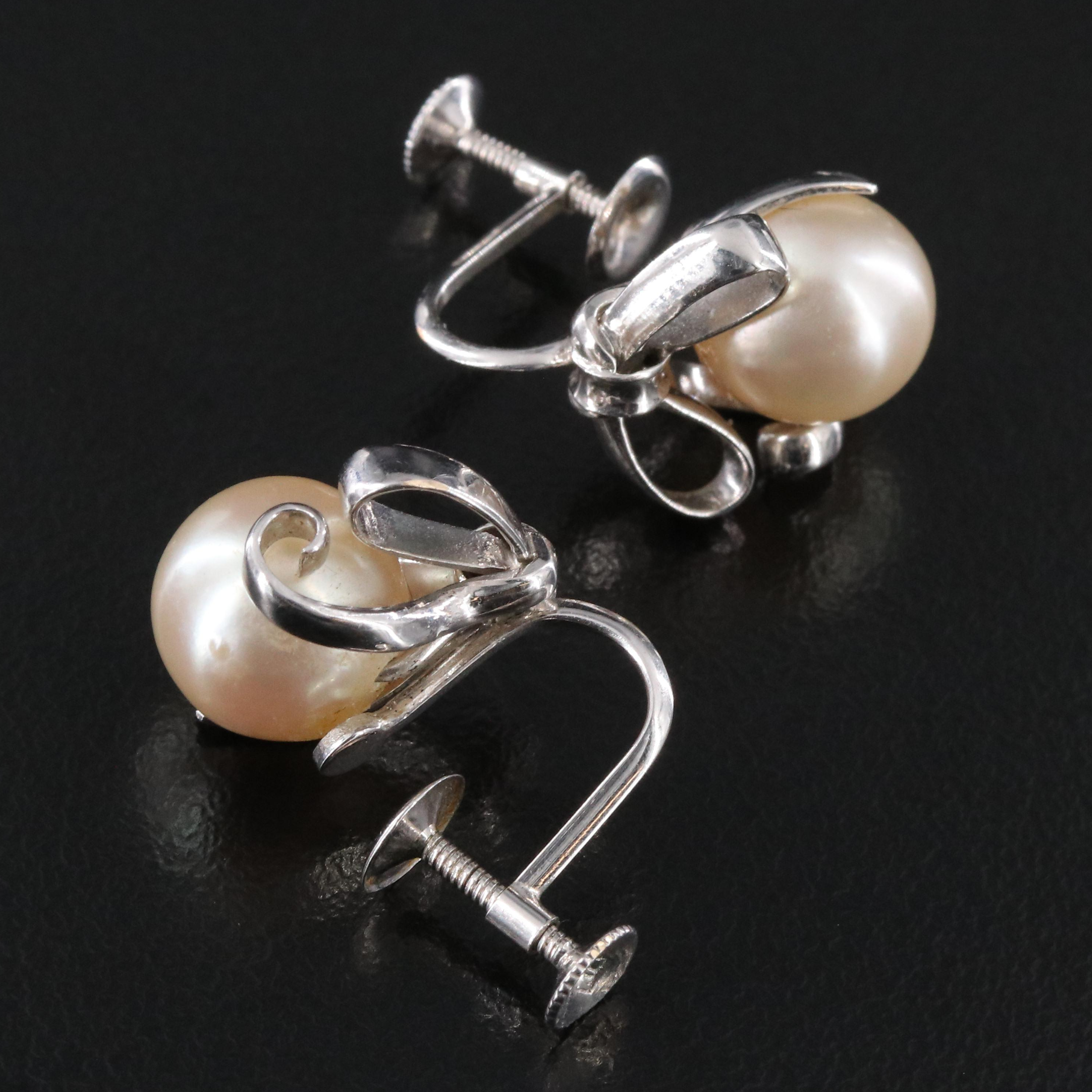 14K Cultured Pearl Non-Pierced Earrings