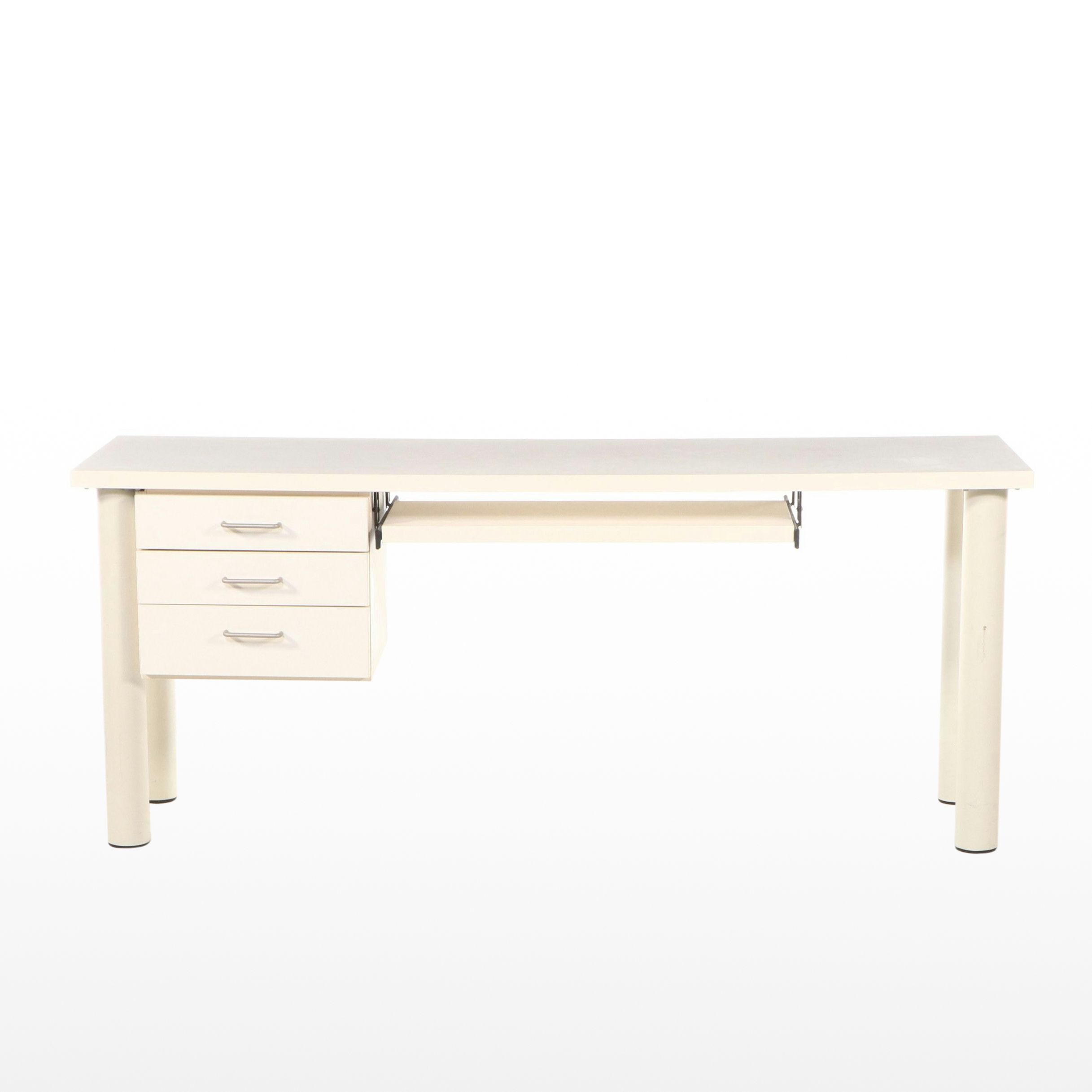 Industrial Style Cream Laminate Computer Desk