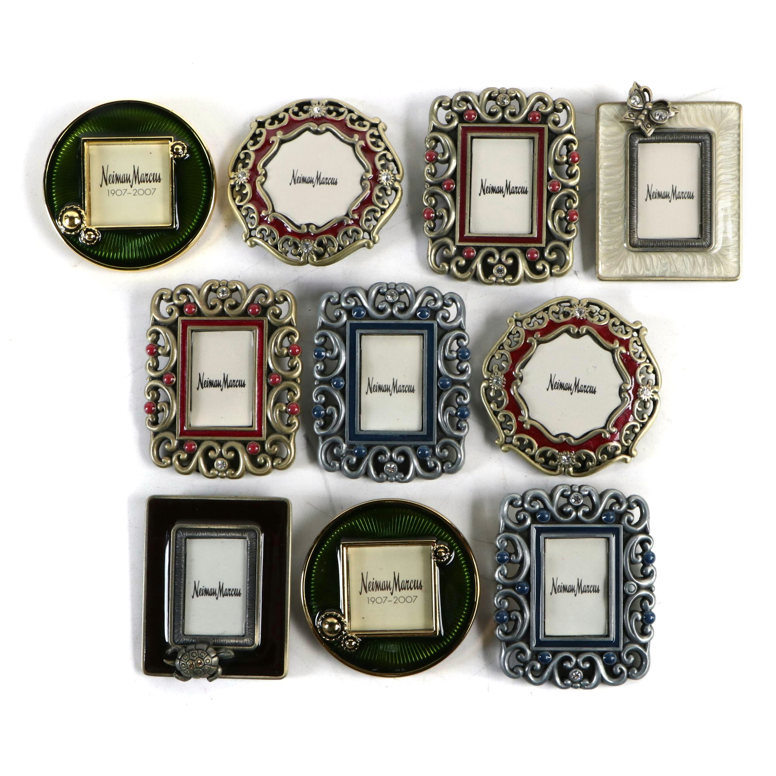 Jay Strongwater For Neiman Marcus Embellished Enameled Frames