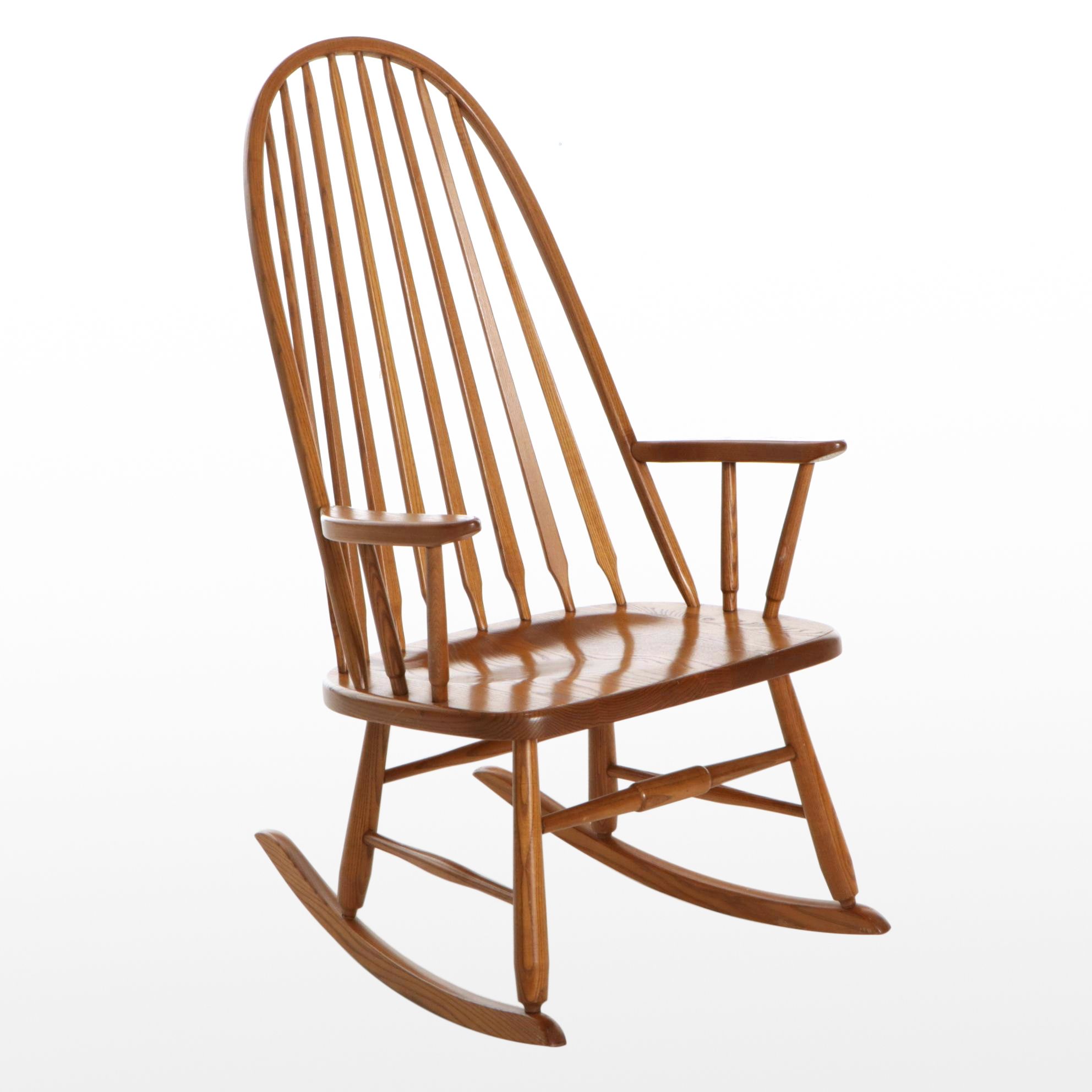 S. Bent & Bros. Windsor Style Rocking Chair, Late 20th Century