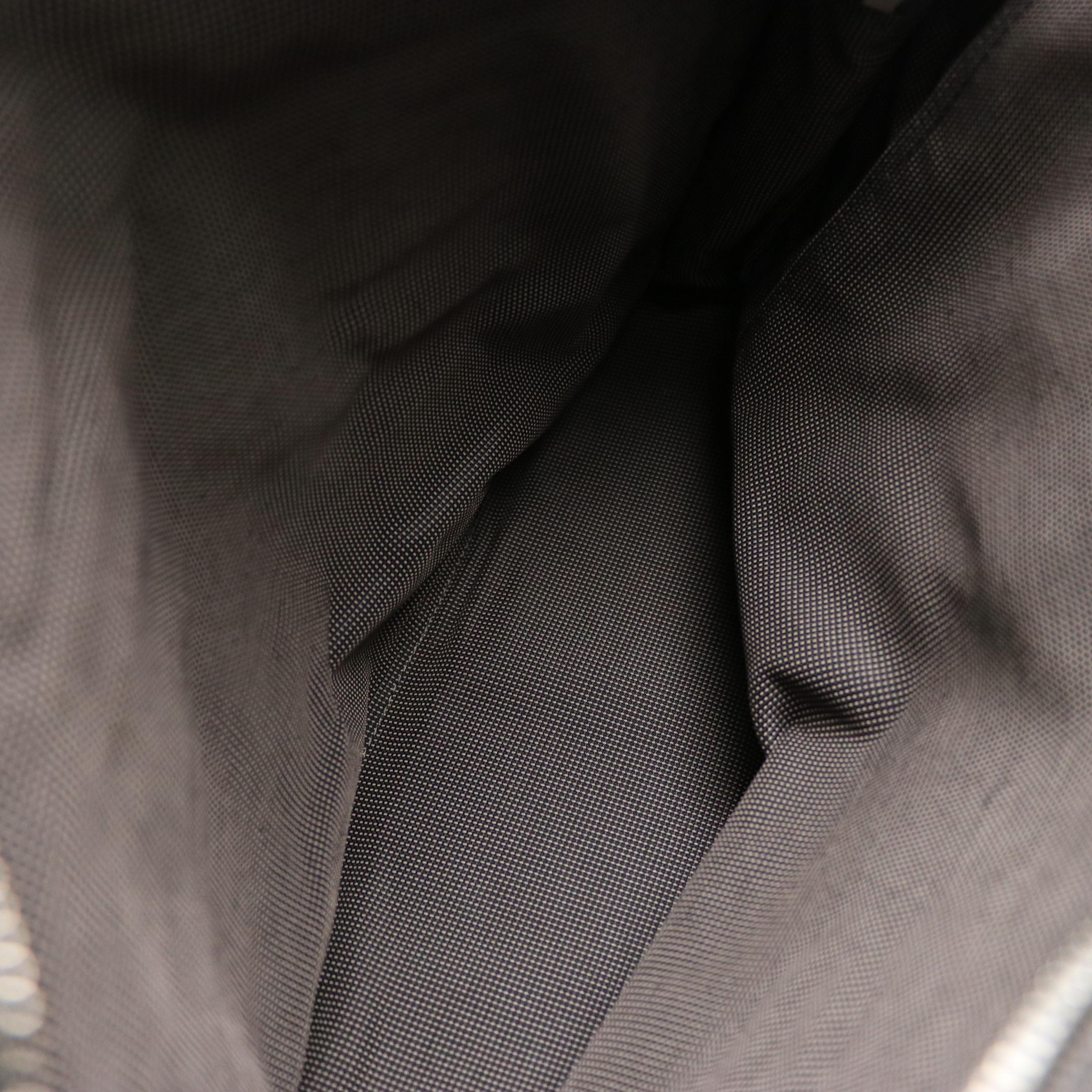 Hermès Herline Fourre-Tout MM Zip Tote in Grey and Black Nylon Canvas