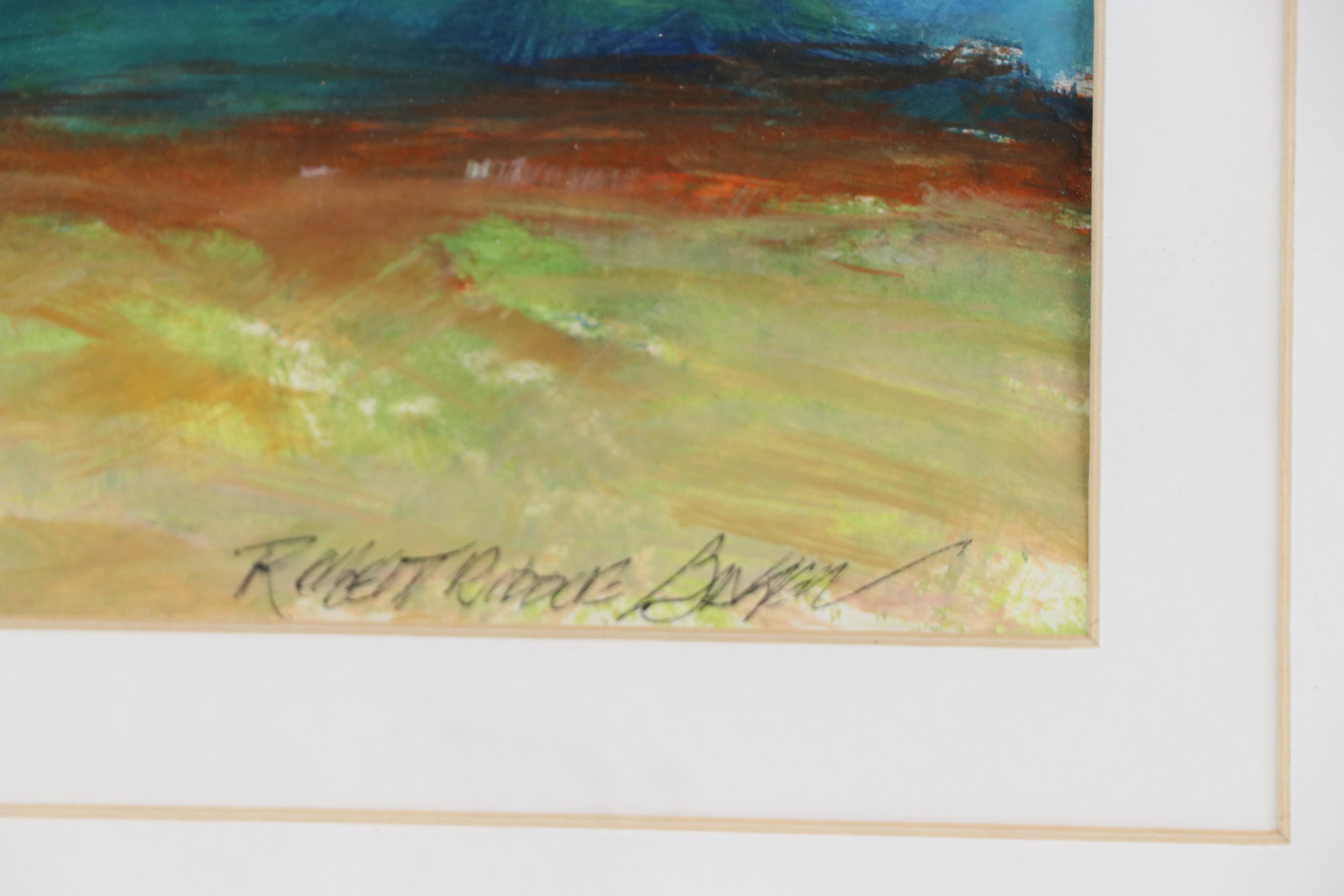 Robert Riddle Baker Landscape Acrylic Painting "Horizon with Trees," 2024