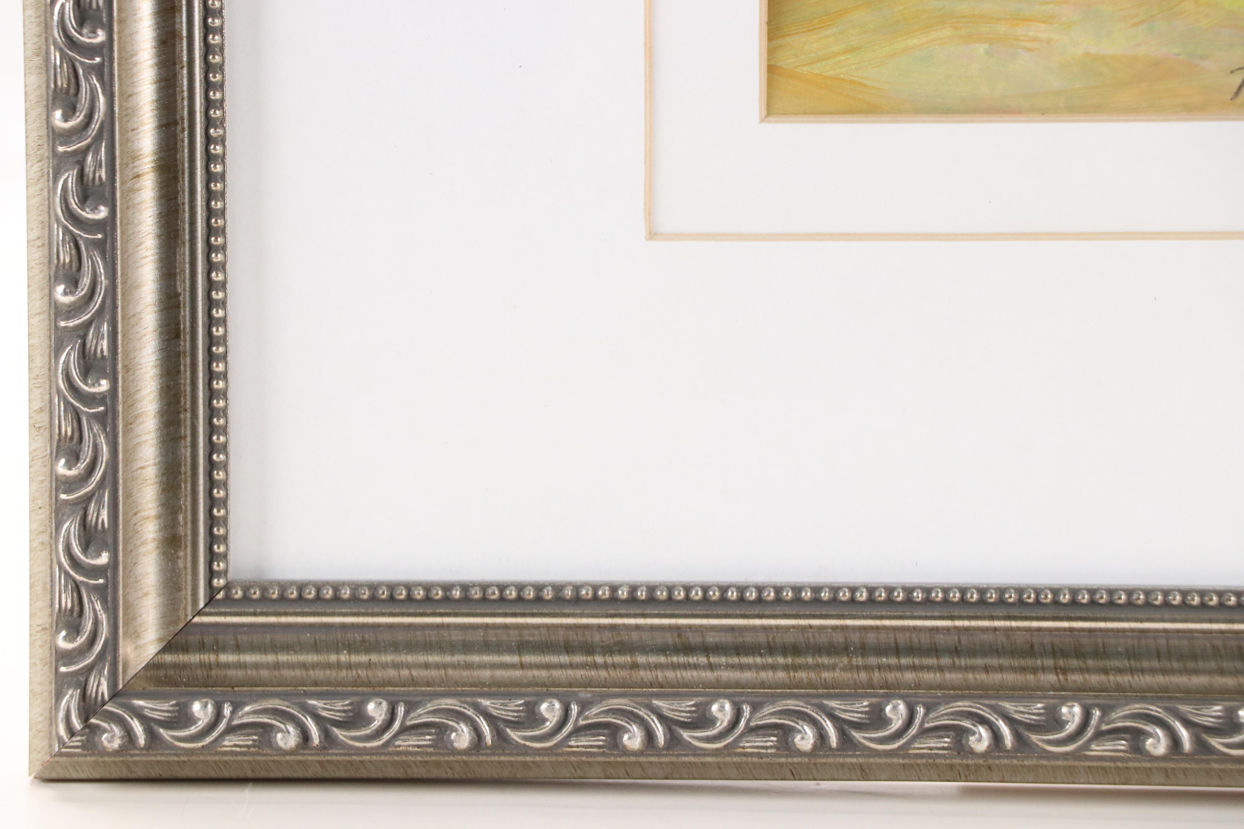 Robert Riddle Baker Landscape Acrylic Painting "Horizon with Trees," 2024