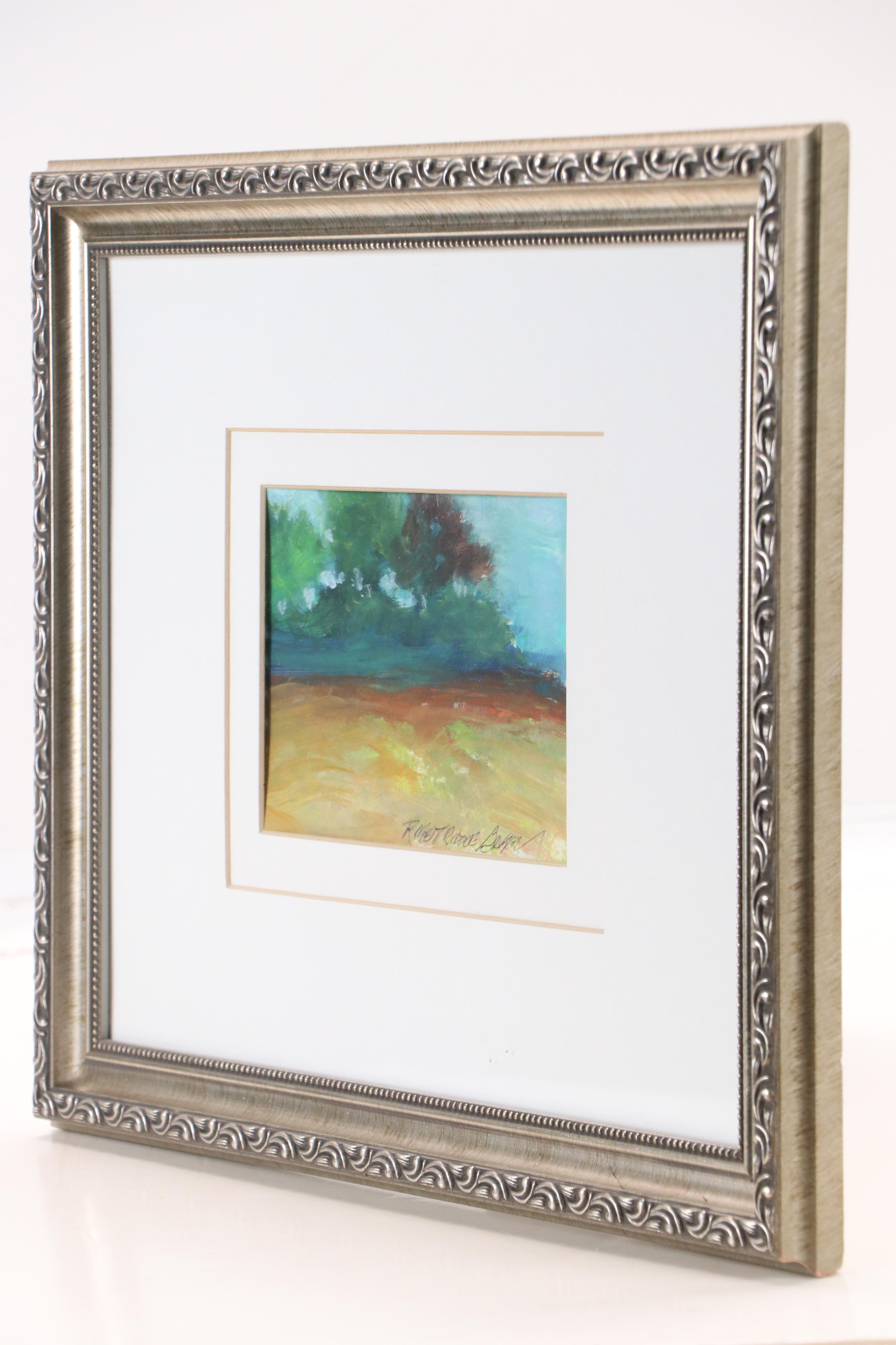 Robert Riddle Baker Landscape Acrylic Painting "Horizon with Trees," 2024