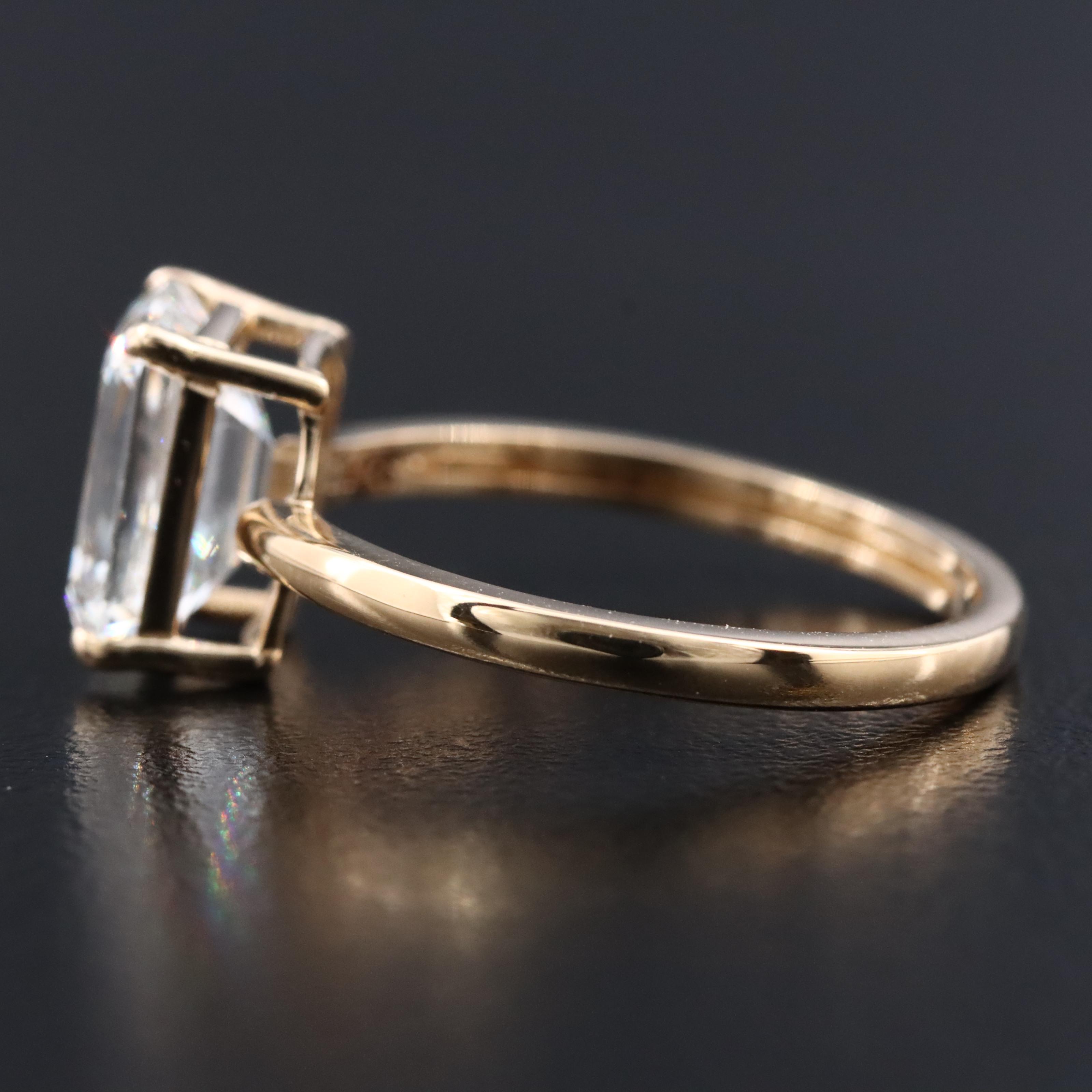 18K 2.14 CT Lab Grown Diamond Solitaire Ring with IGI Report