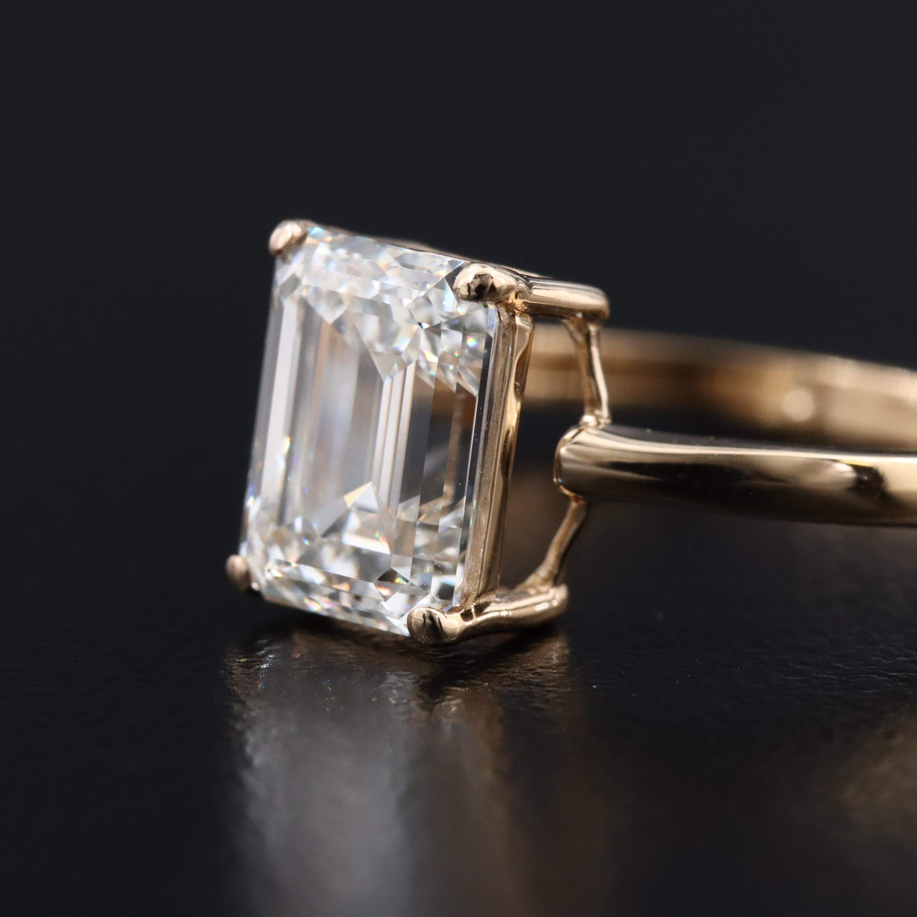 18K 2.14 CT Lab Grown Diamond Solitaire Ring with IGI Report