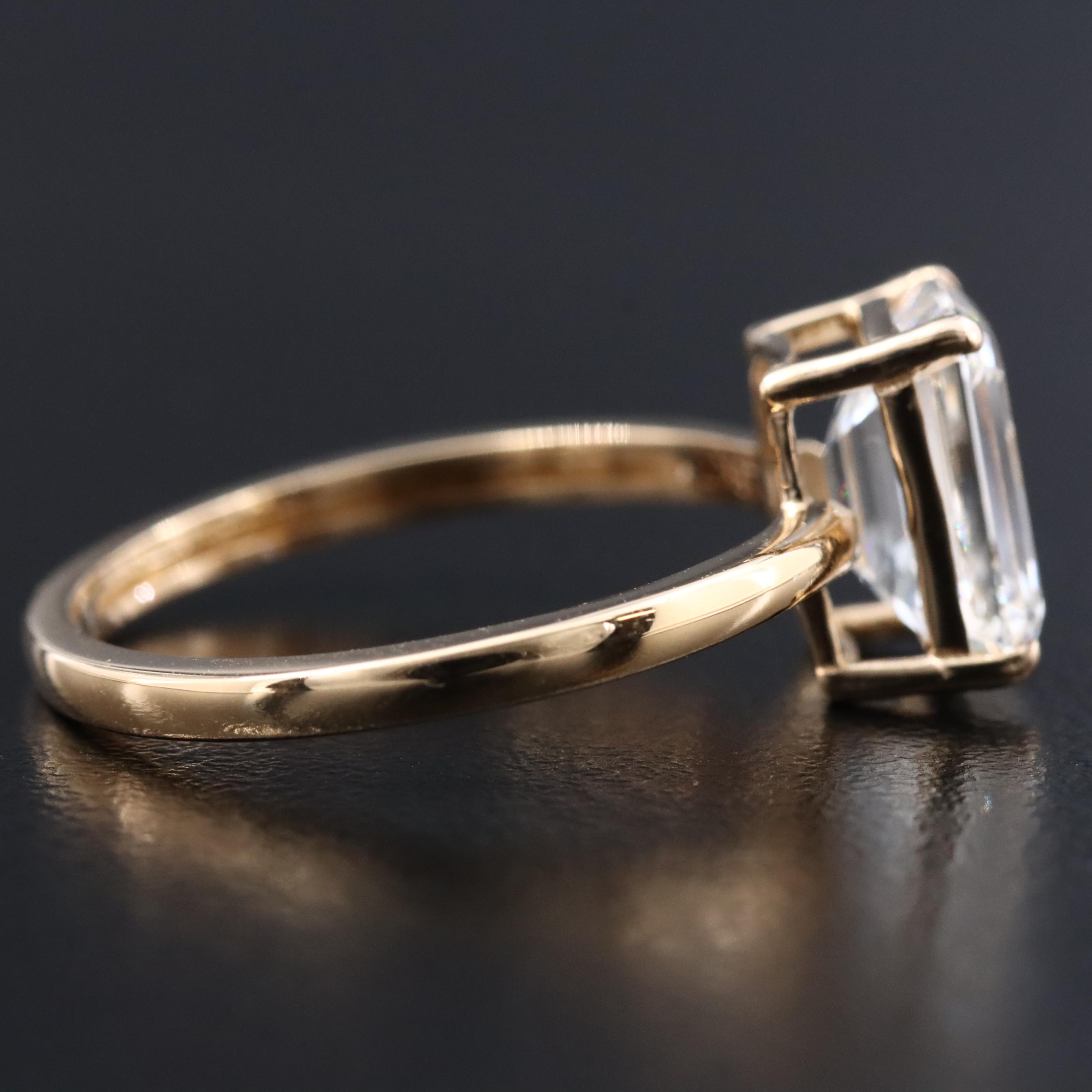 18K 2.14 CT Lab Grown Diamond Solitaire Ring with IGI Report