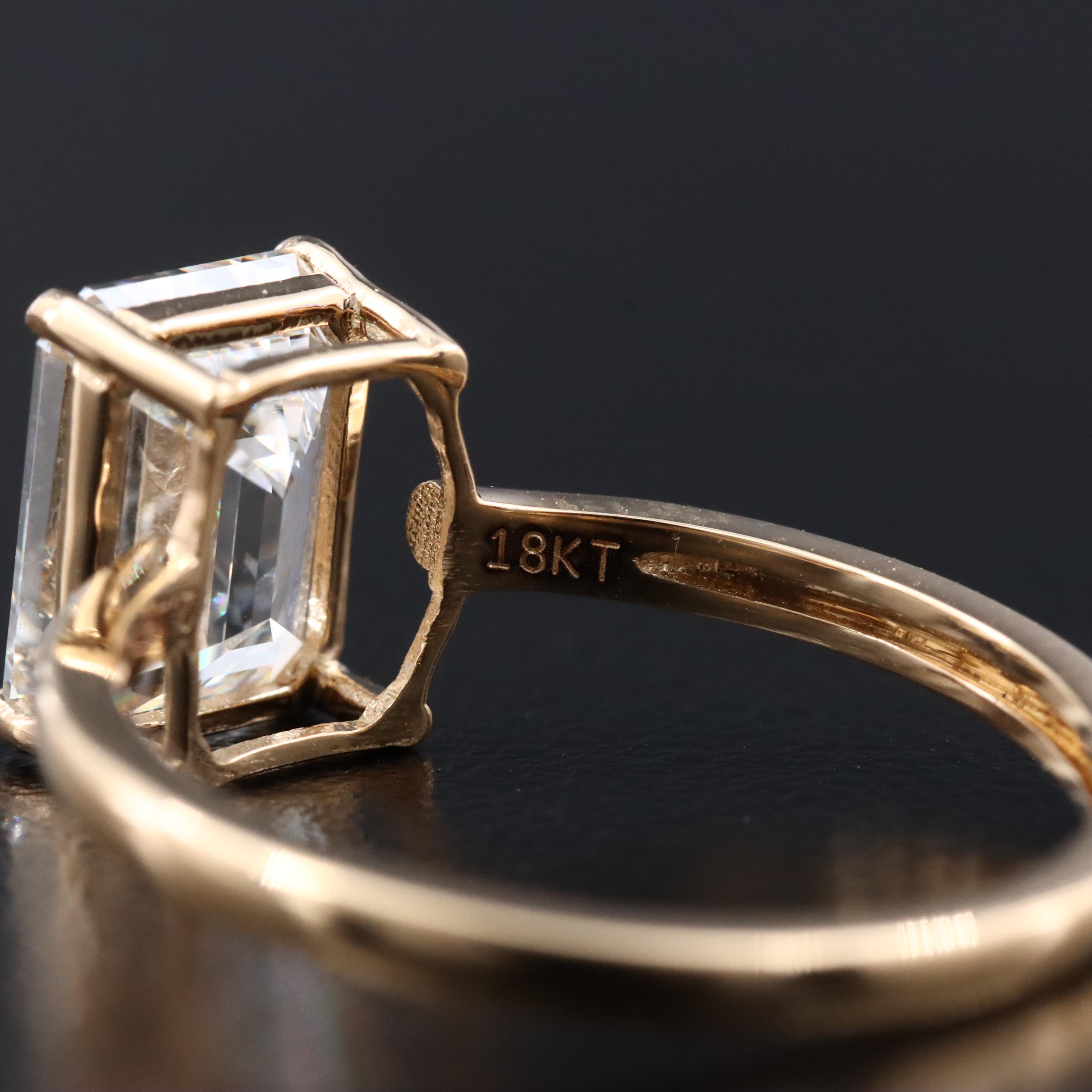 18K 2.14 CT Lab Grown Diamond Solitaire Ring with IGI Report