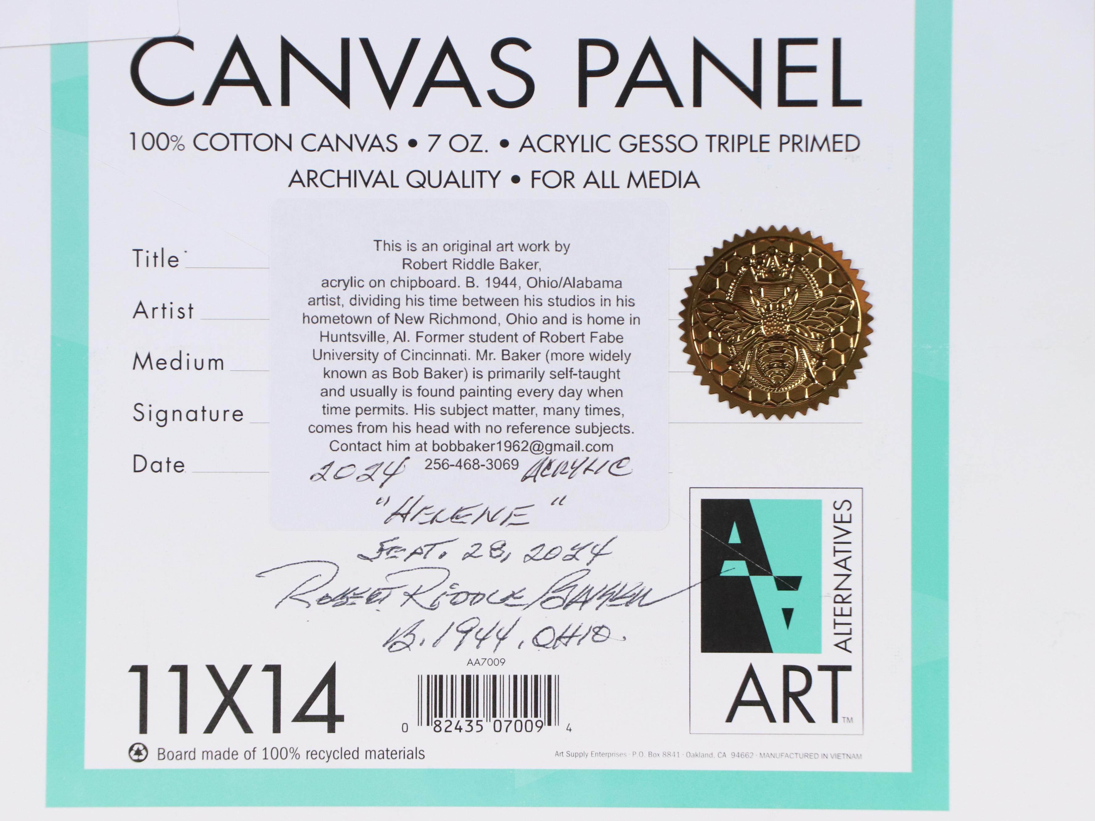 Robert Riddle Baker Landscape Acrylic Painting "Helene," 2024