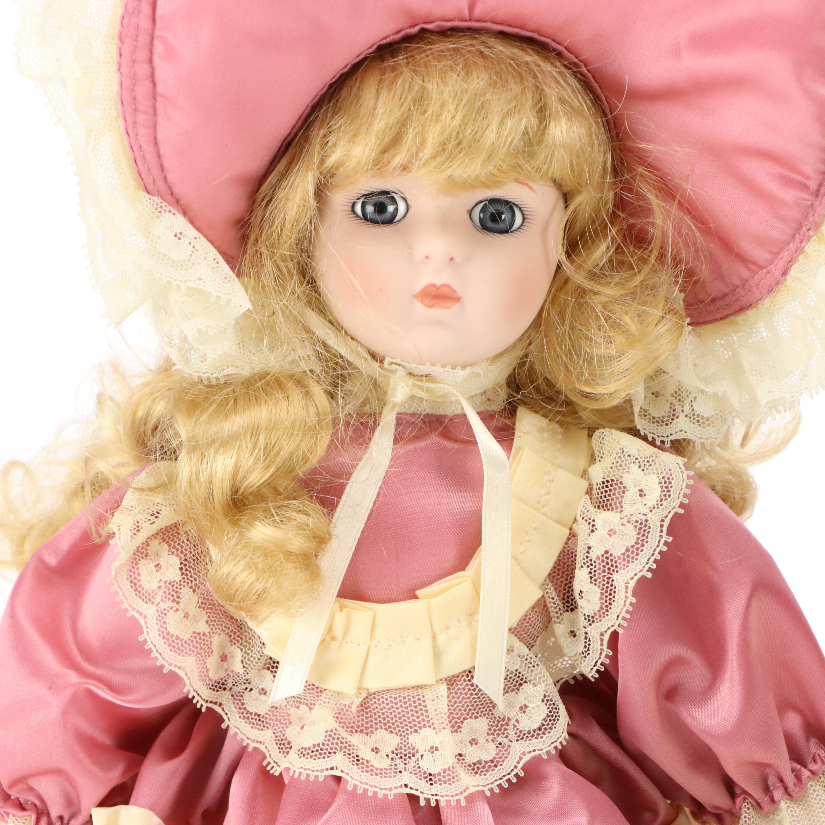 Effanbee and Heritage Mint Porcelain Dolls, Late 20th Century