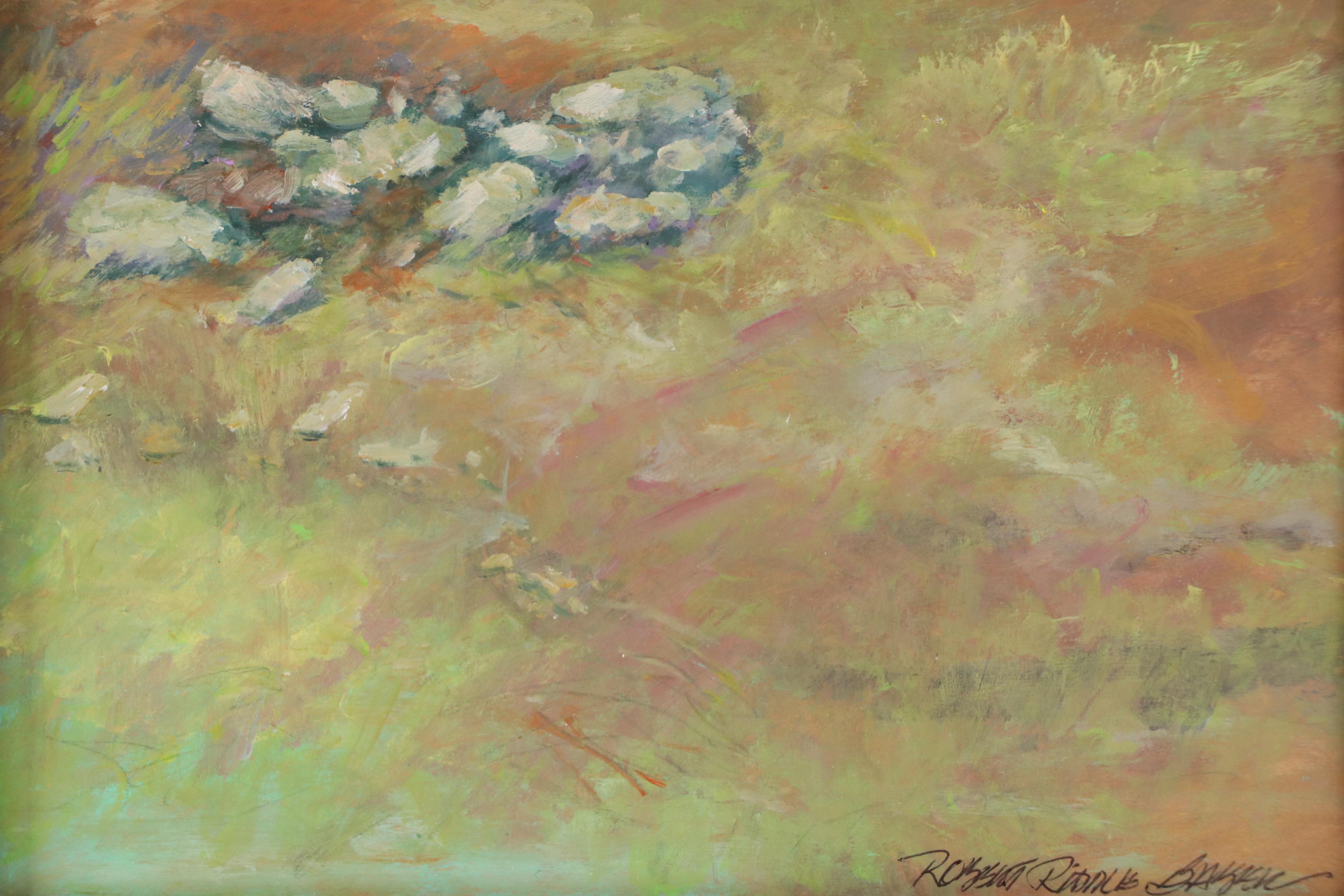 Robert Riddle Baker Landscape Acrylic Painting "Hilltop Wonders," 2024