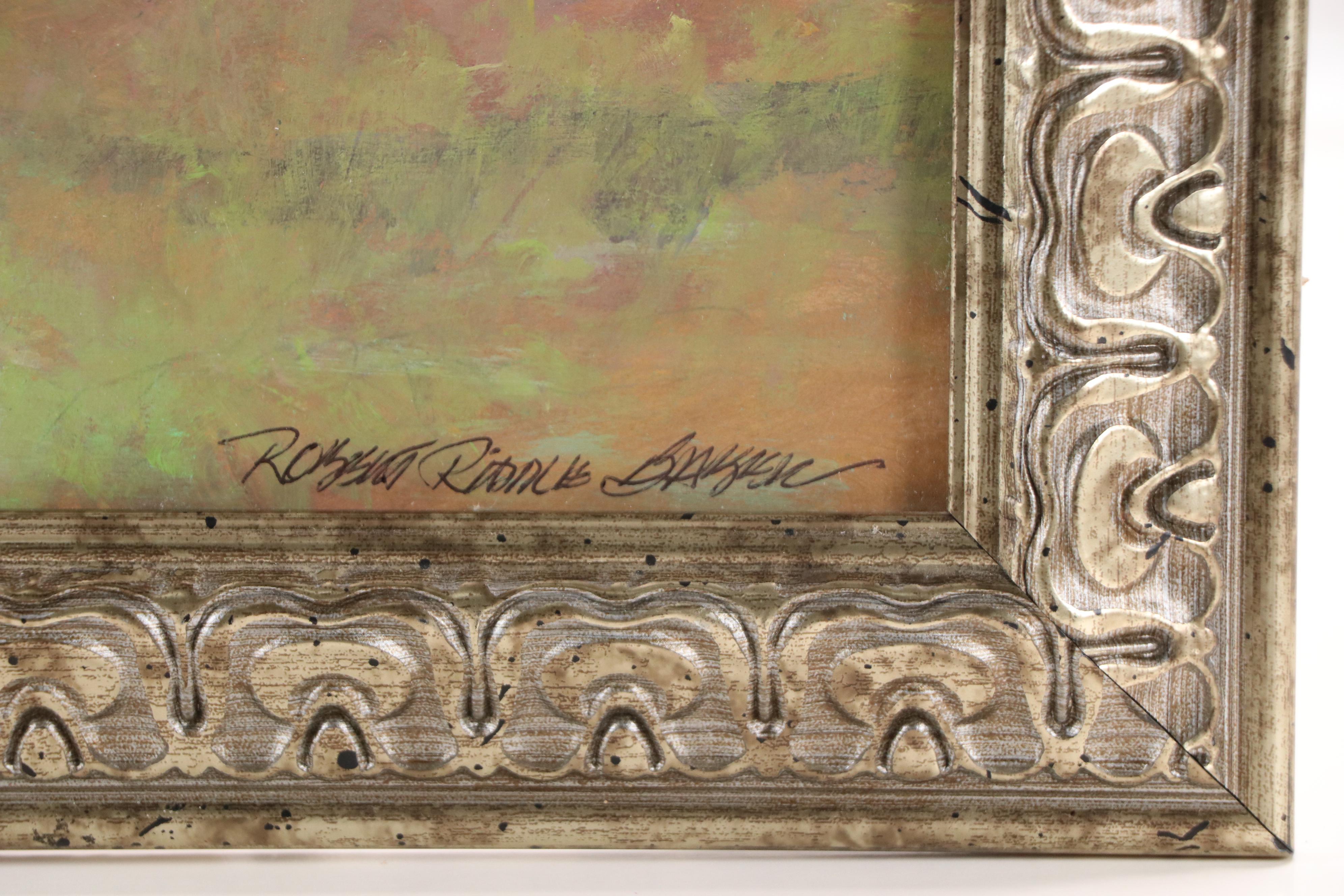 Robert Riddle Baker Landscape Acrylic Painting "Hilltop Wonders," 2024