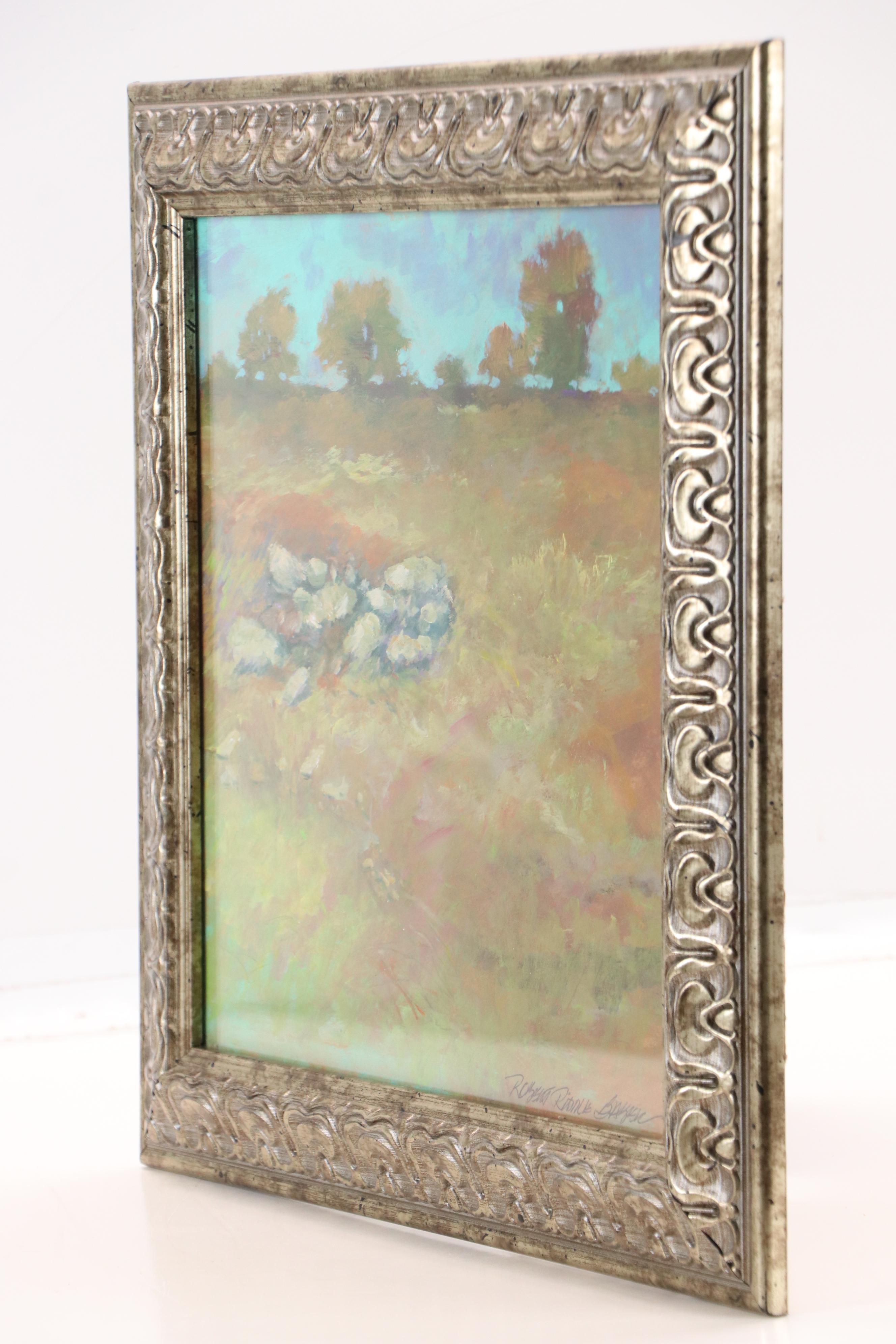 Robert Riddle Baker Landscape Acrylic Painting "Hilltop Wonders," 2024