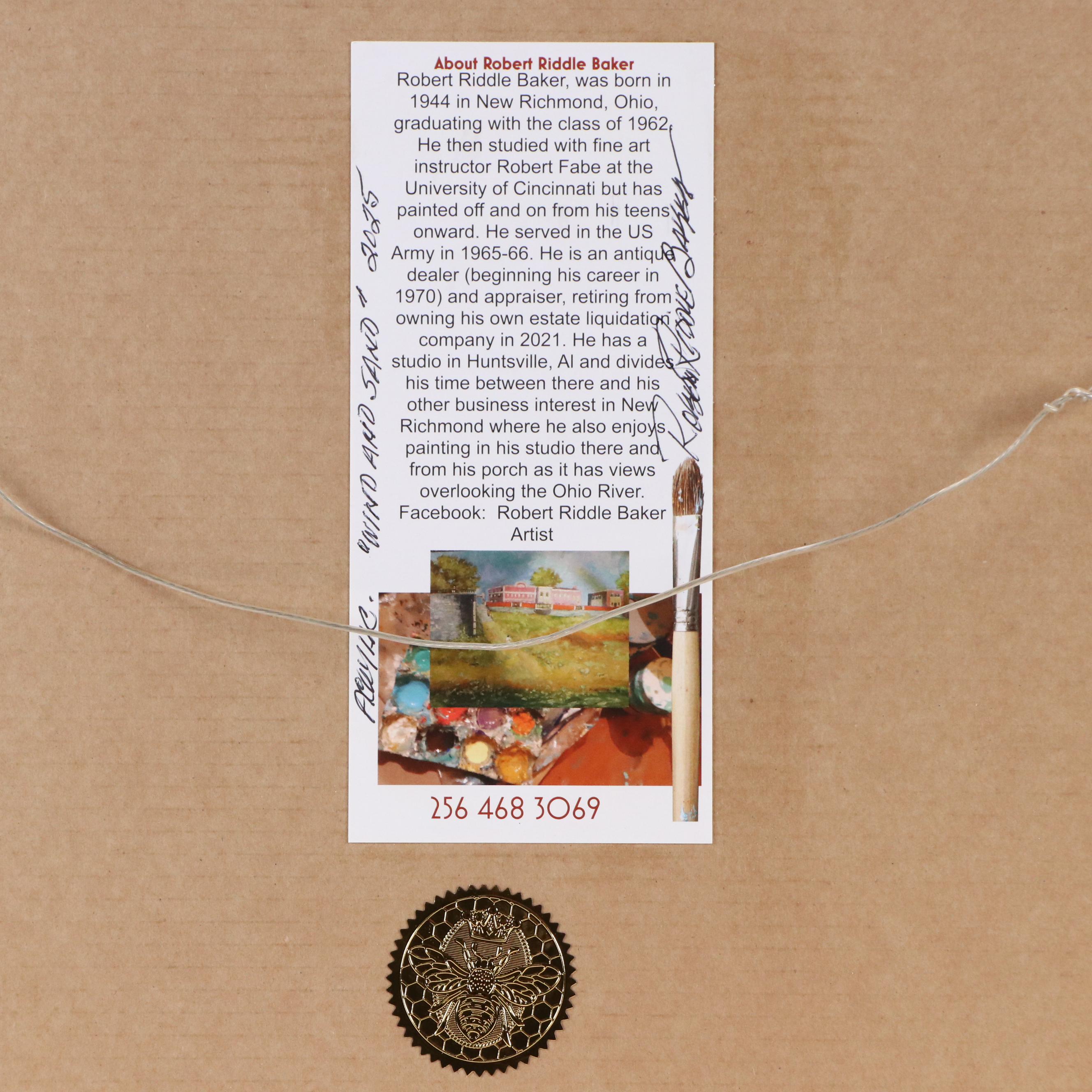 Robert Riddle Baker Landscape Acrylic Painting "Wind and Sand," 2025