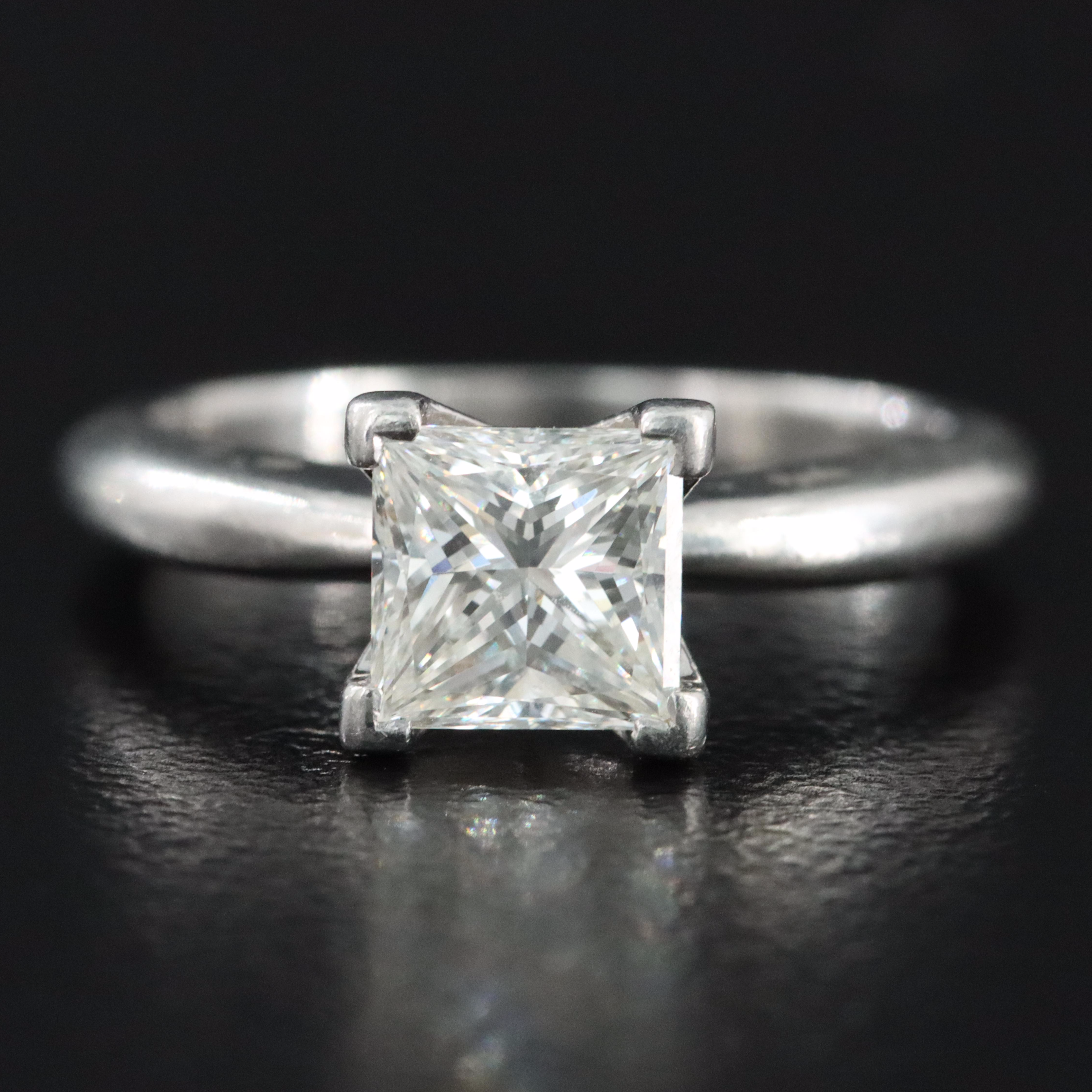 Platinum 1.01 CT Diamond Solitaire Ring