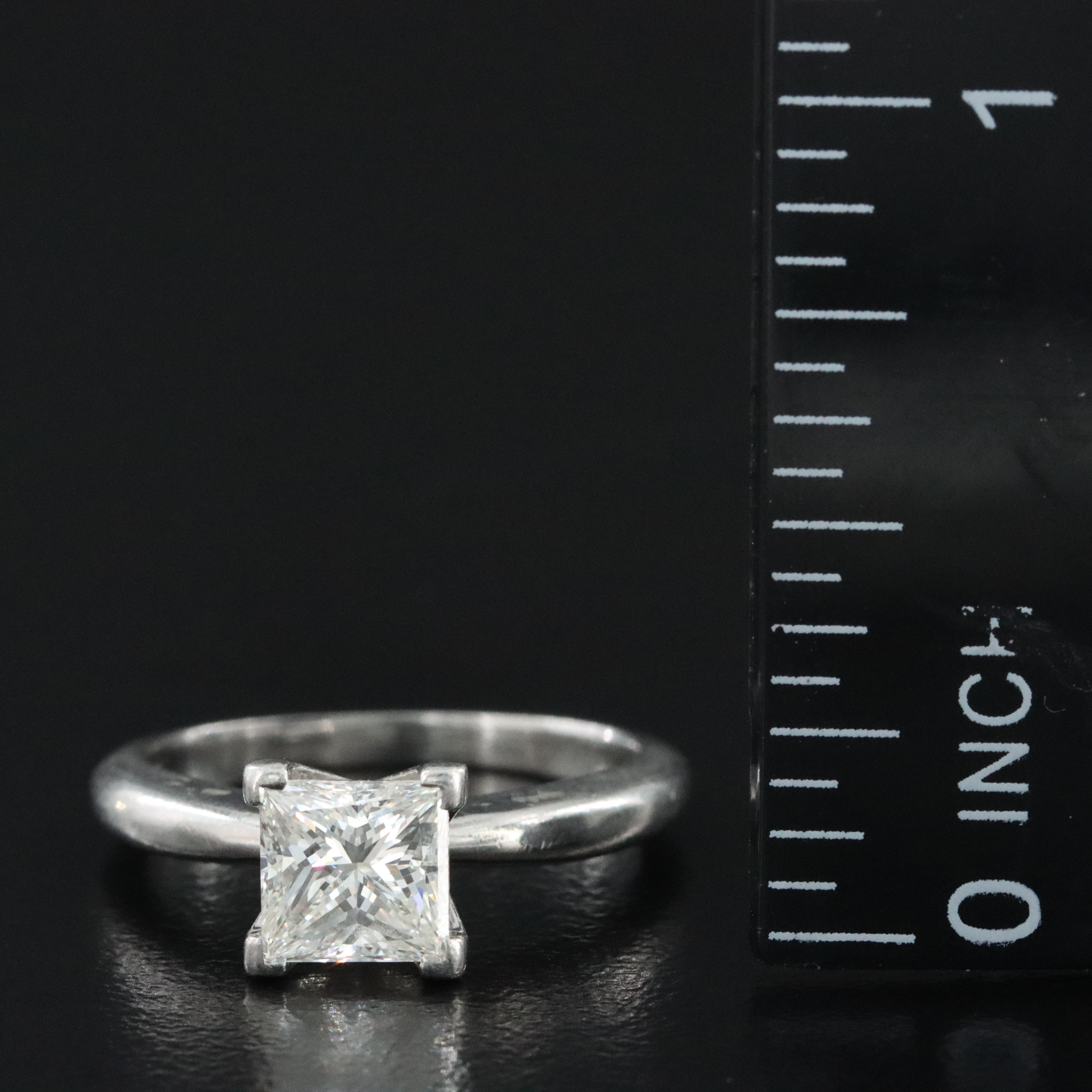 Platinum 1.01 CT Diamond Solitaire Ring