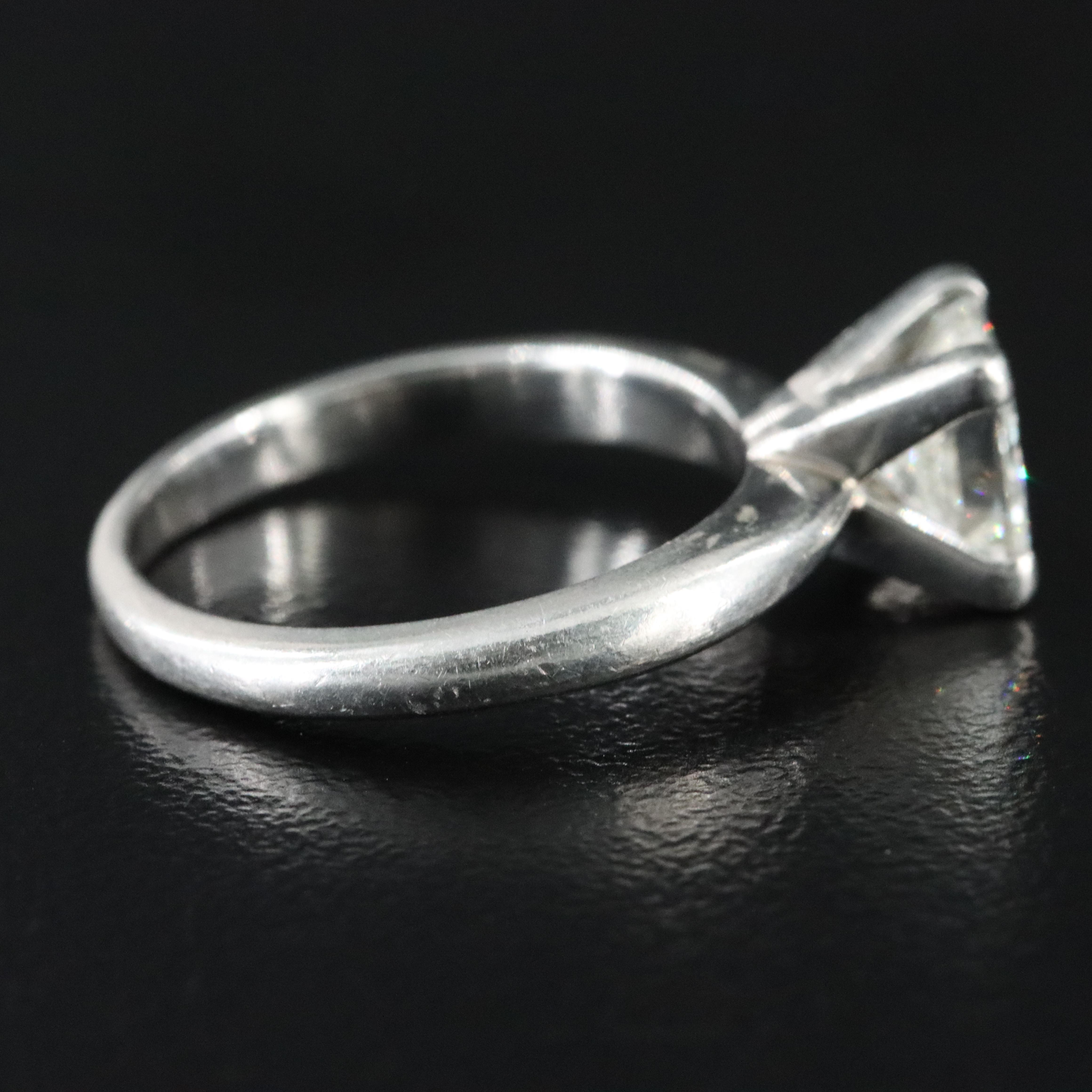 Platinum 1.01 CT Diamond Solitaire Ring