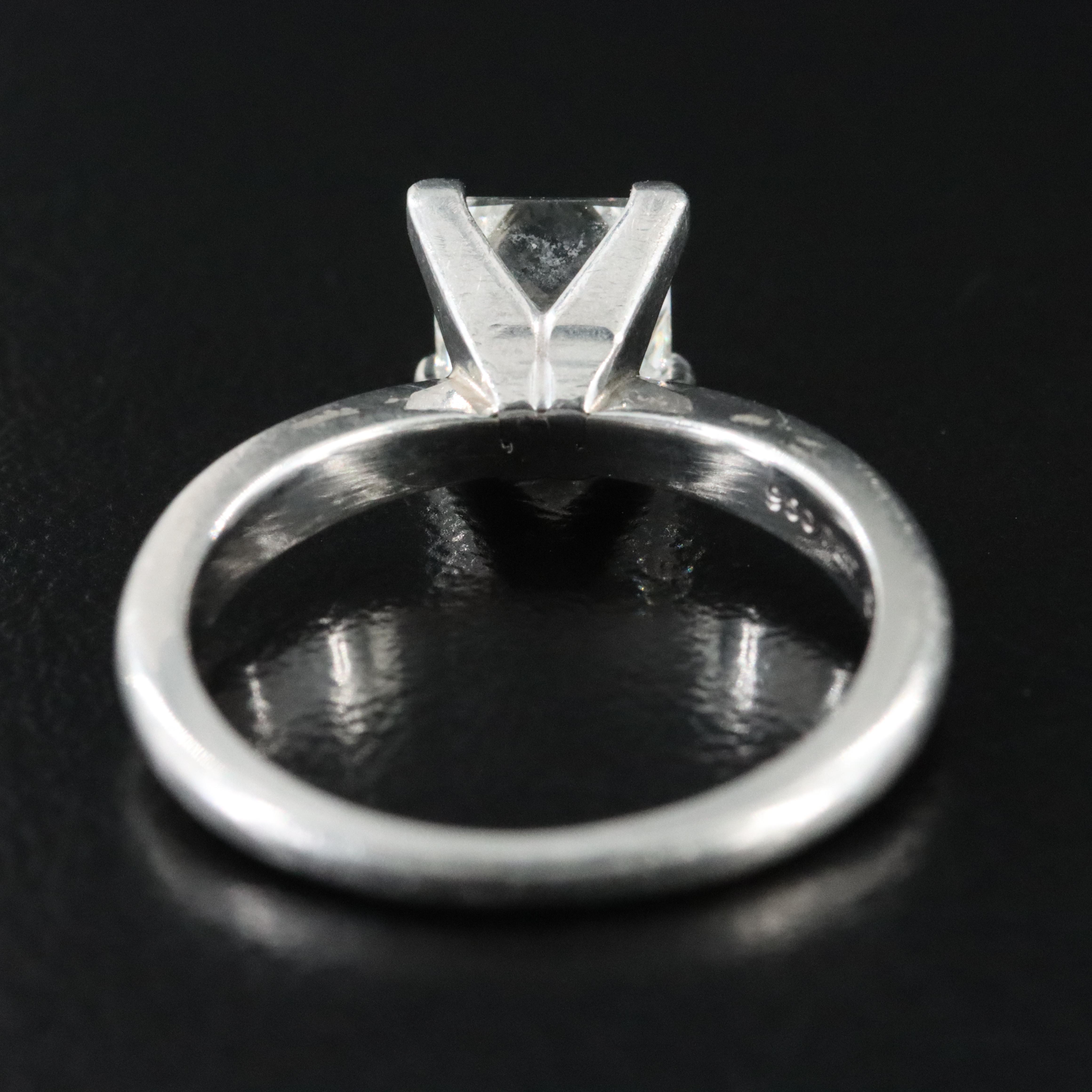 Platinum 1.01 CT Diamond Solitaire Ring