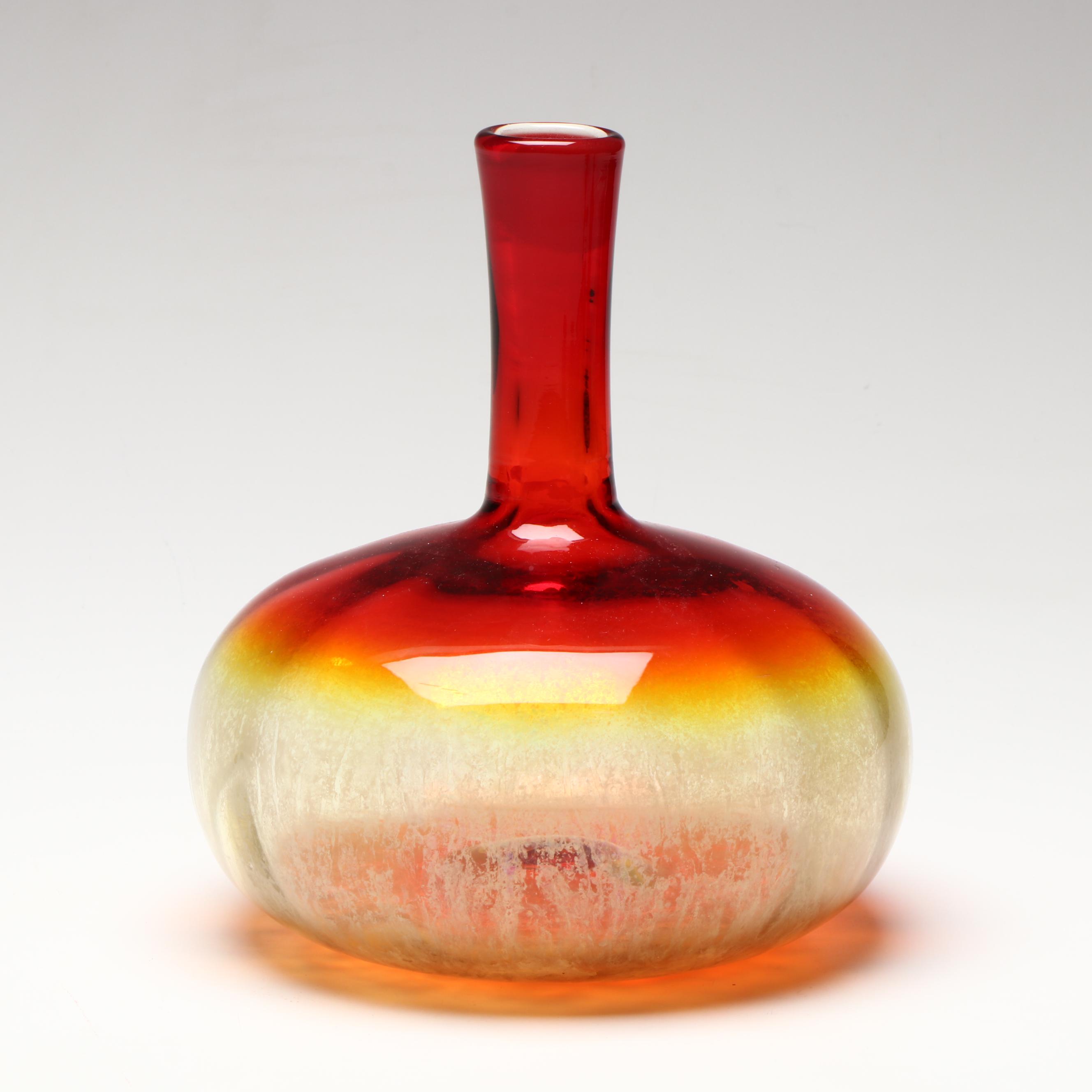 MCM Blenko "Amberina" and Fenton Swung Vases