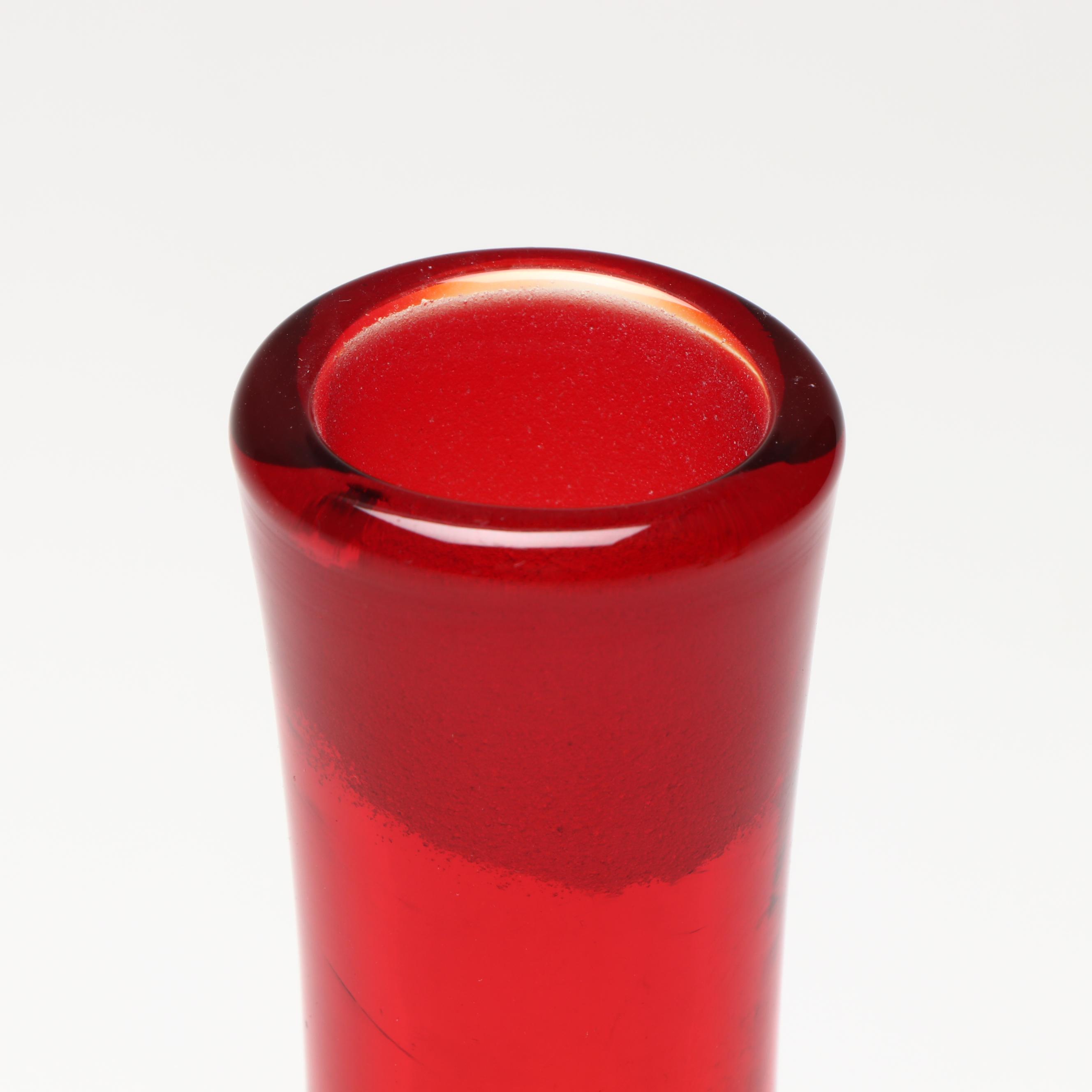 MCM Blenko "Amberina" and Fenton Swung Vases