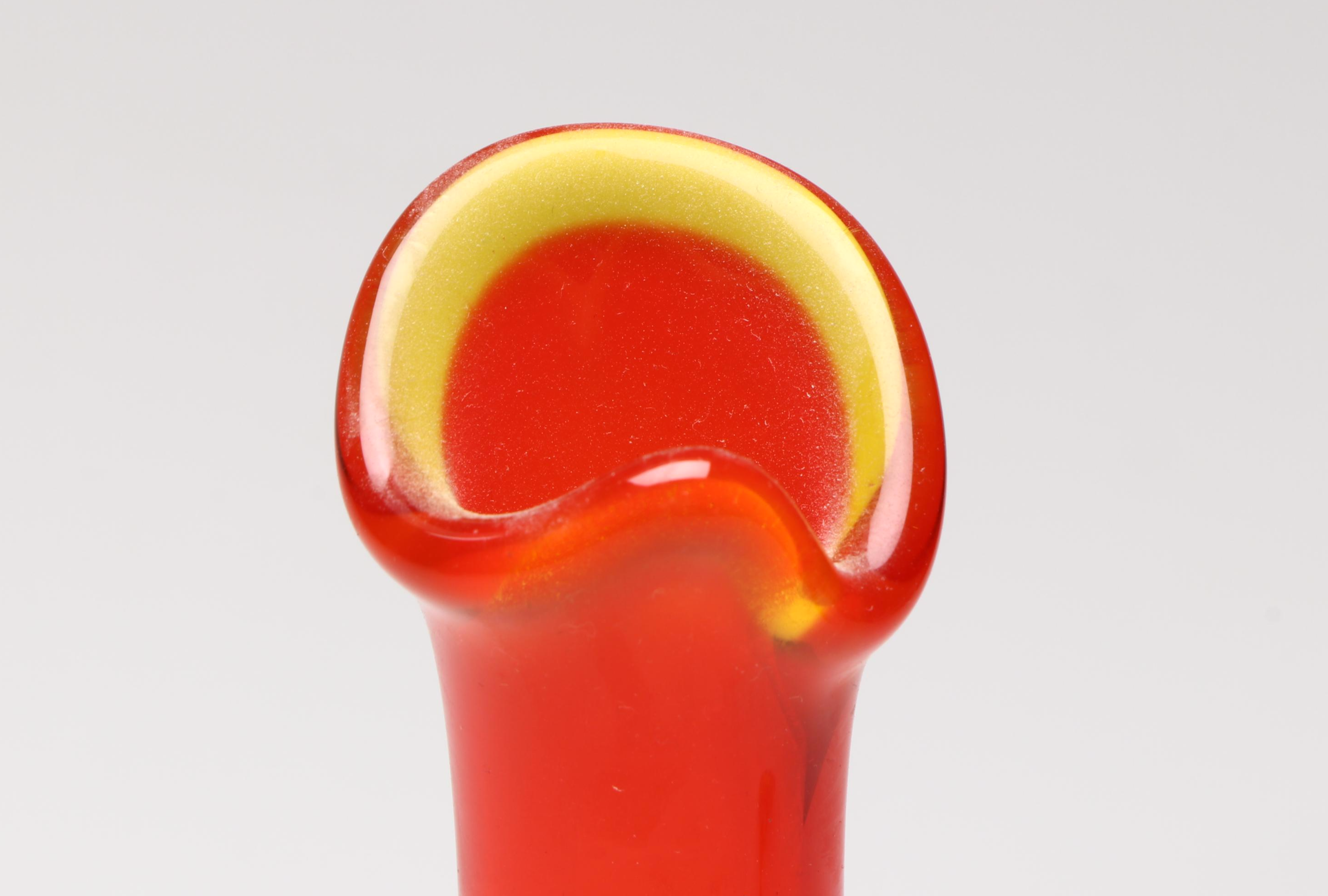 MCM Blenko "Amberina" and Fenton Swung Vases