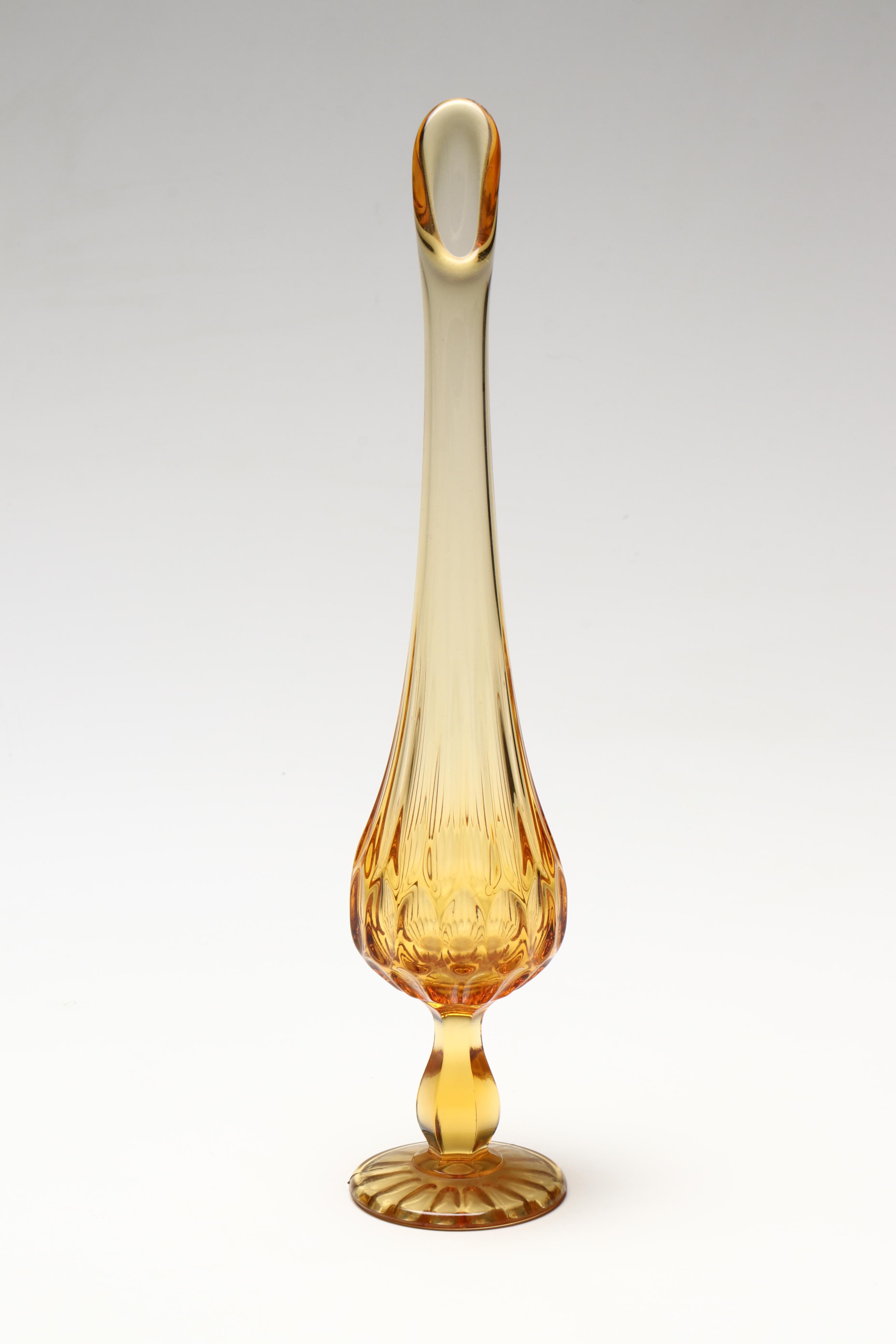 MCM Blenko "Amberina" and Fenton Swung Vases