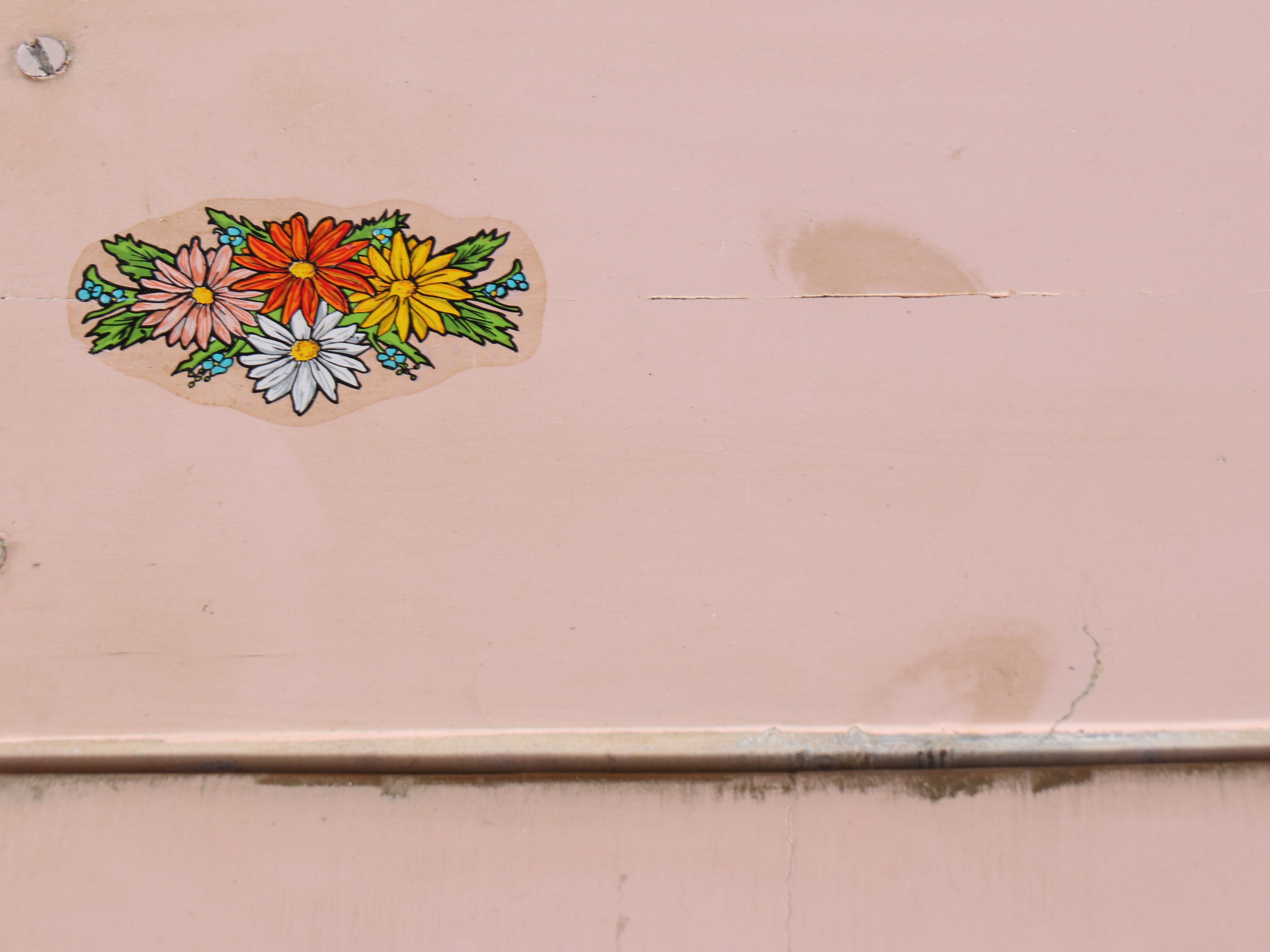 Handcrafted Pink Children's Wooden Toy Piano on Metal Casters