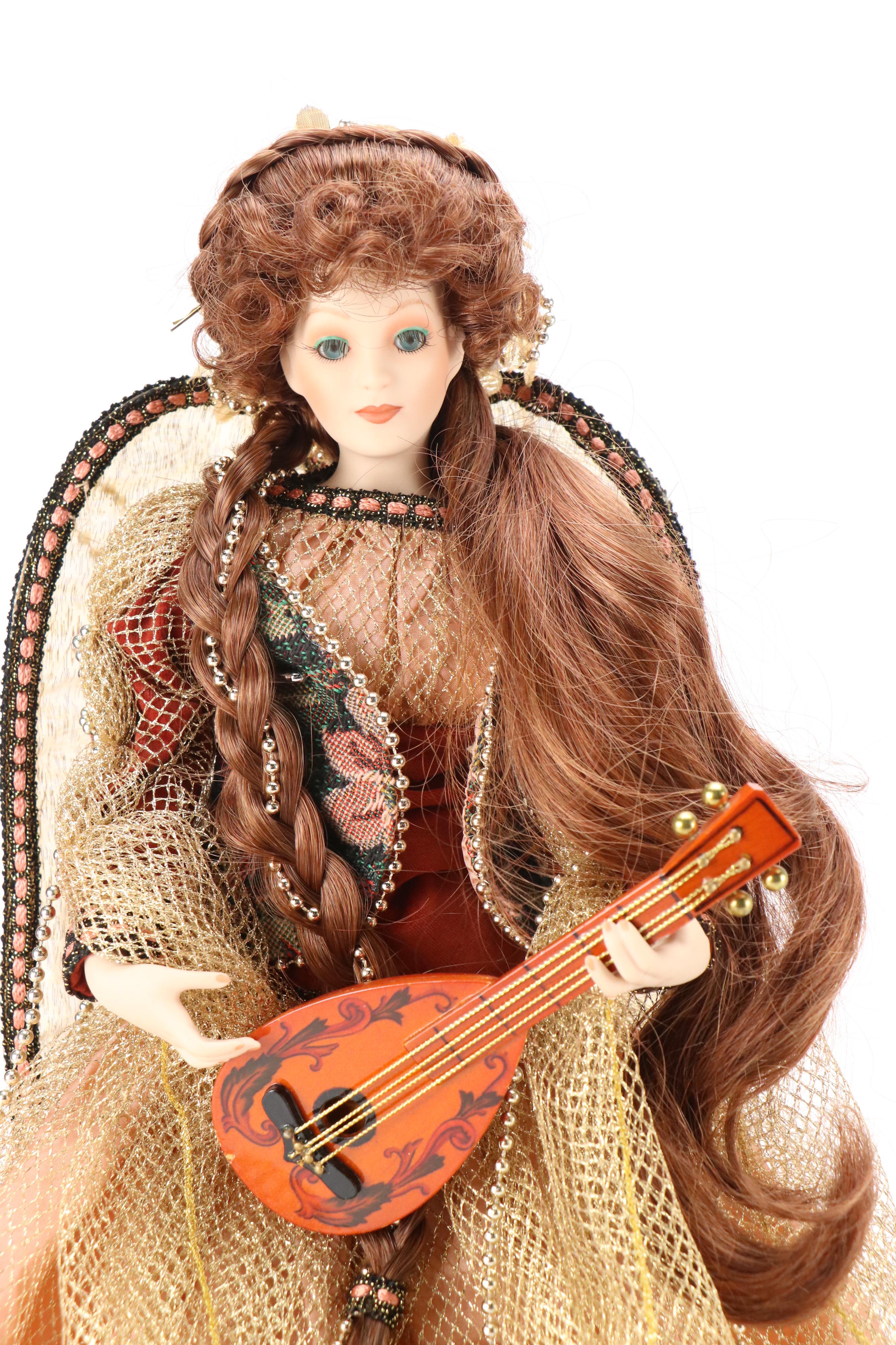 Franklin Mint "Lady of the Lake" Camelot Doll with More Porcelain Dolls