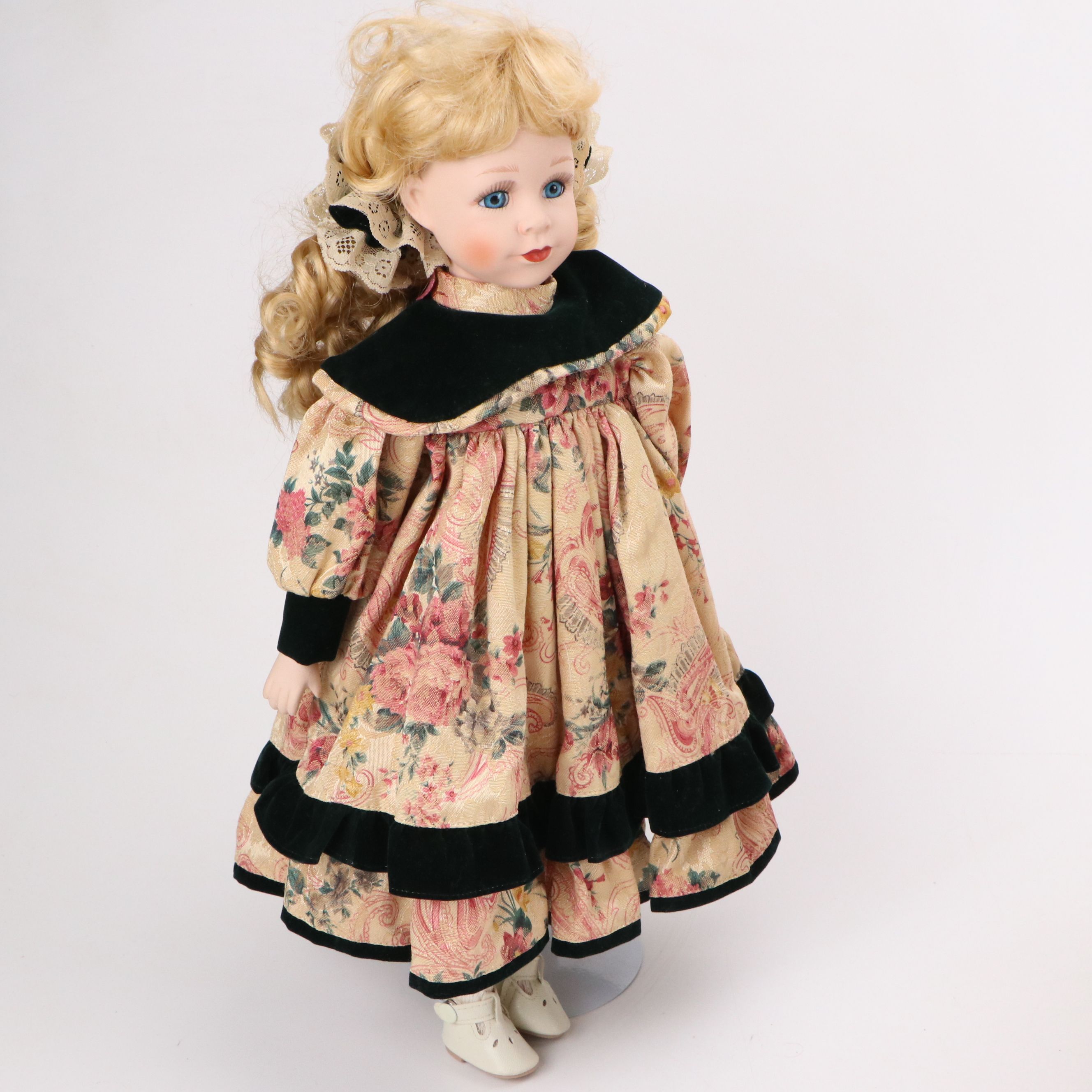 Show Stoppers Hand-Painted "Rose Marie" Doll with More Porcelain Dolls