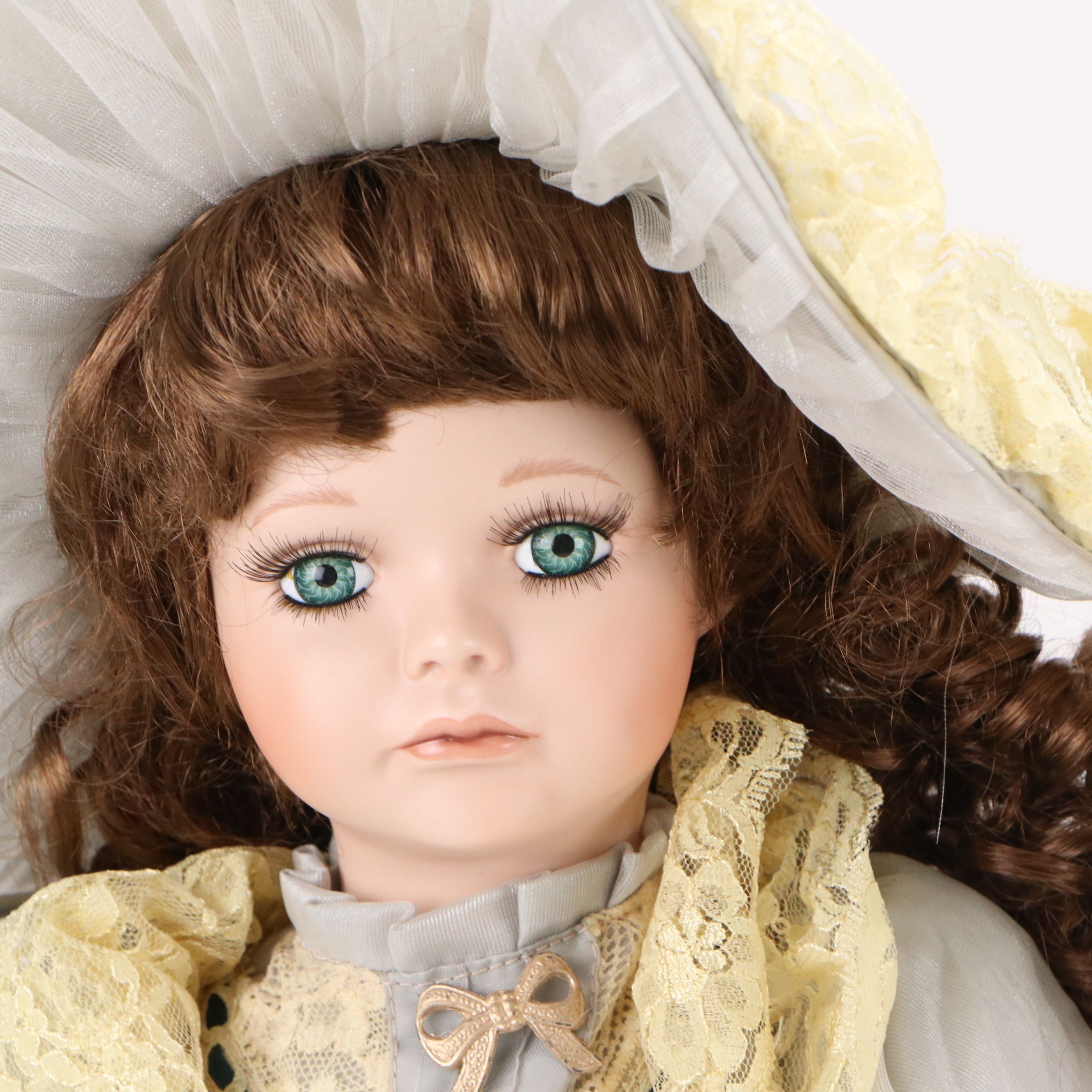 Show Stoppers Hand-Painted "Rose Marie" Doll with More Porcelain Dolls