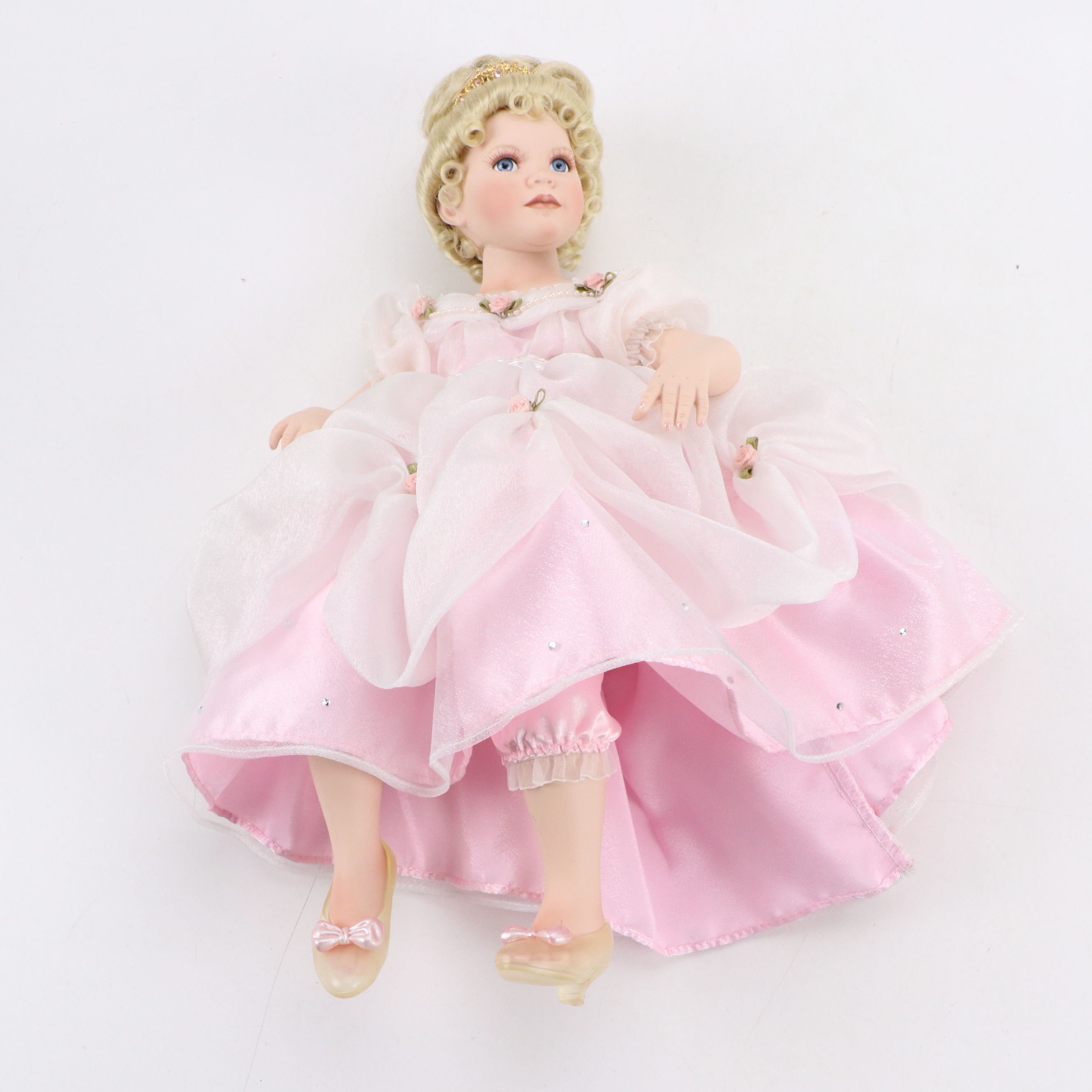 Show Stoppers Hand-Painted "Rose Marie" Doll with More Porcelain Dolls