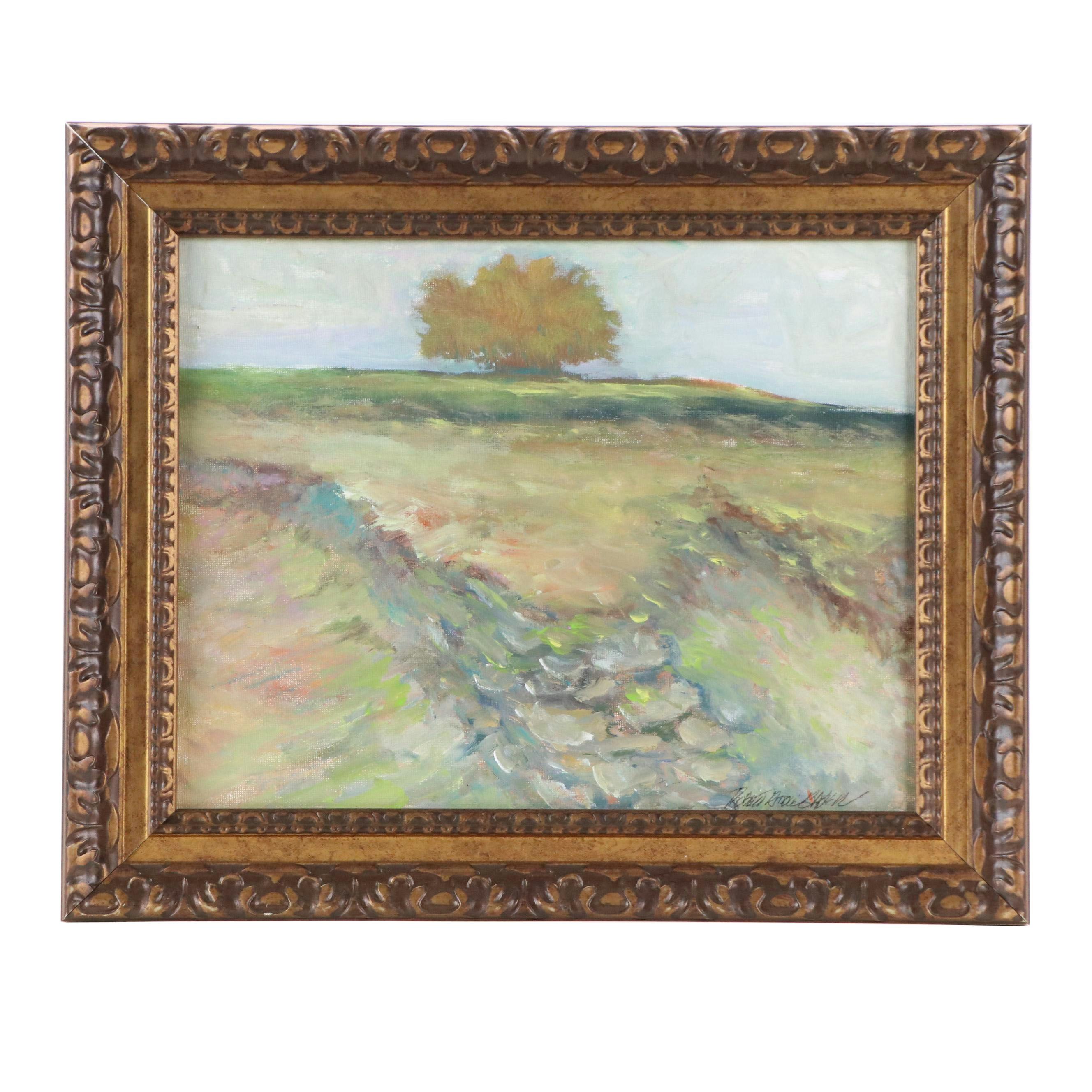 Robert Riddle Baker Landscape Acrylic Painting "Helene," 2024