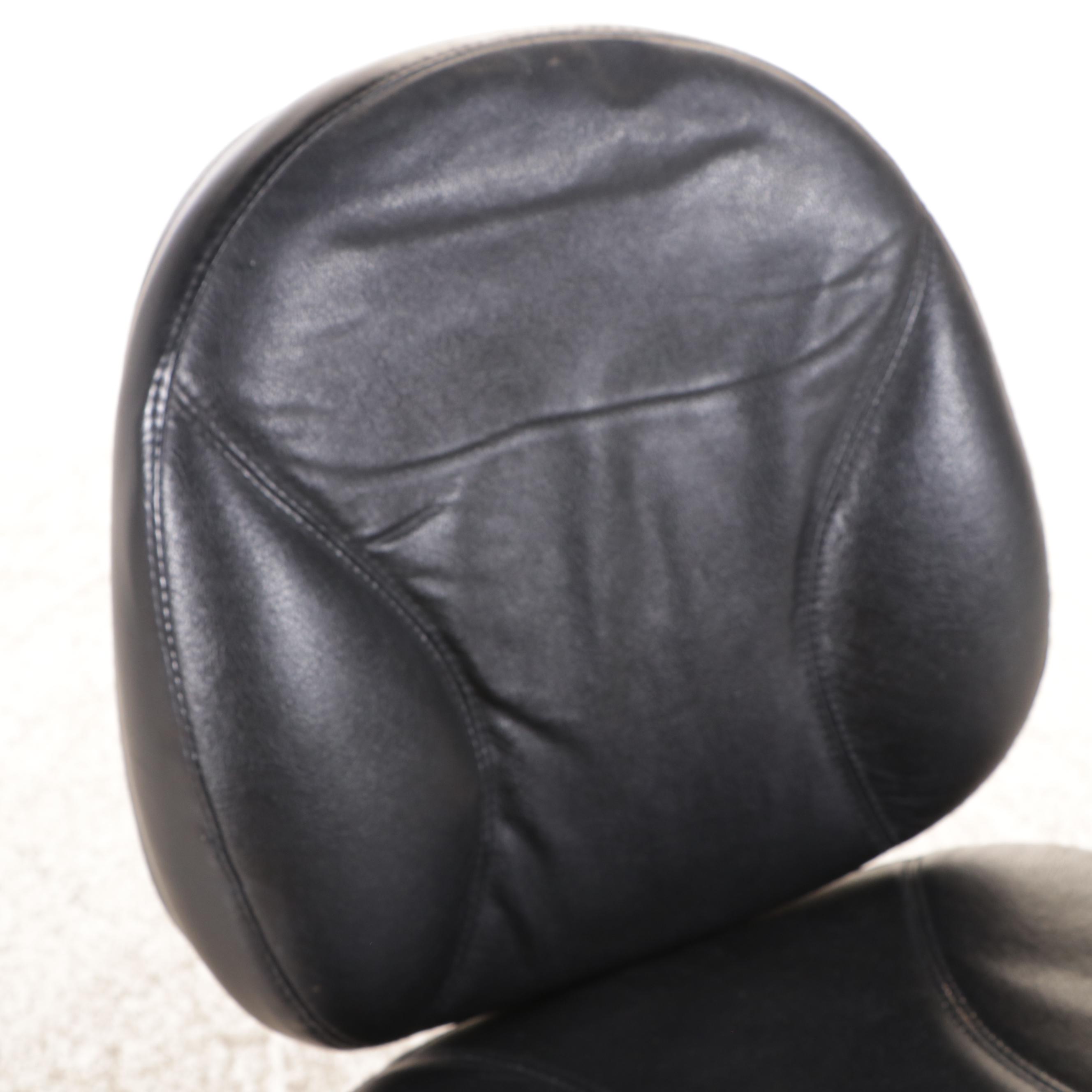 Modernist Style Oak Desk with Hutch and Computer Chair, Late 20th Century