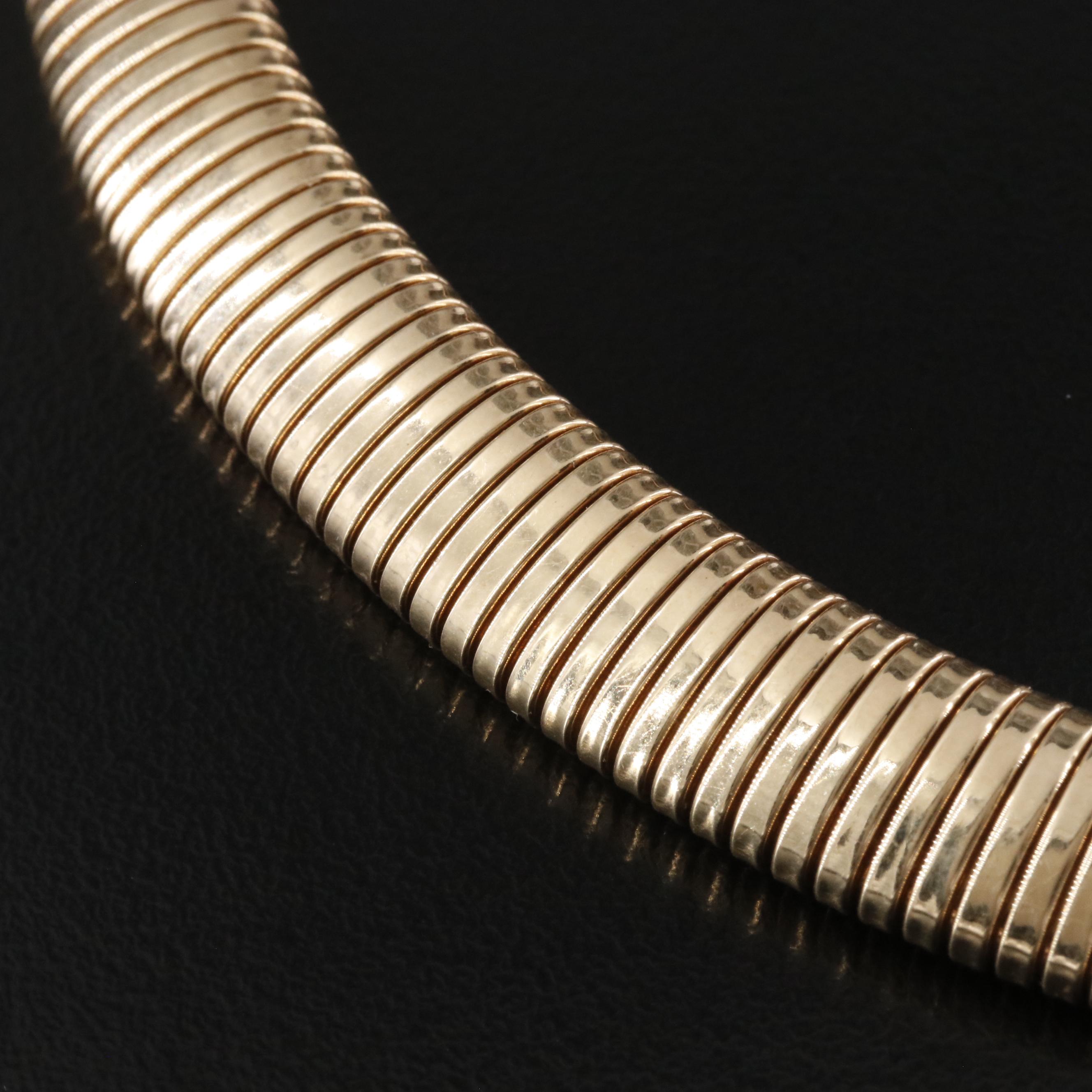 Retro 14K 0.58 CTW Diamond Tubogas Necklace