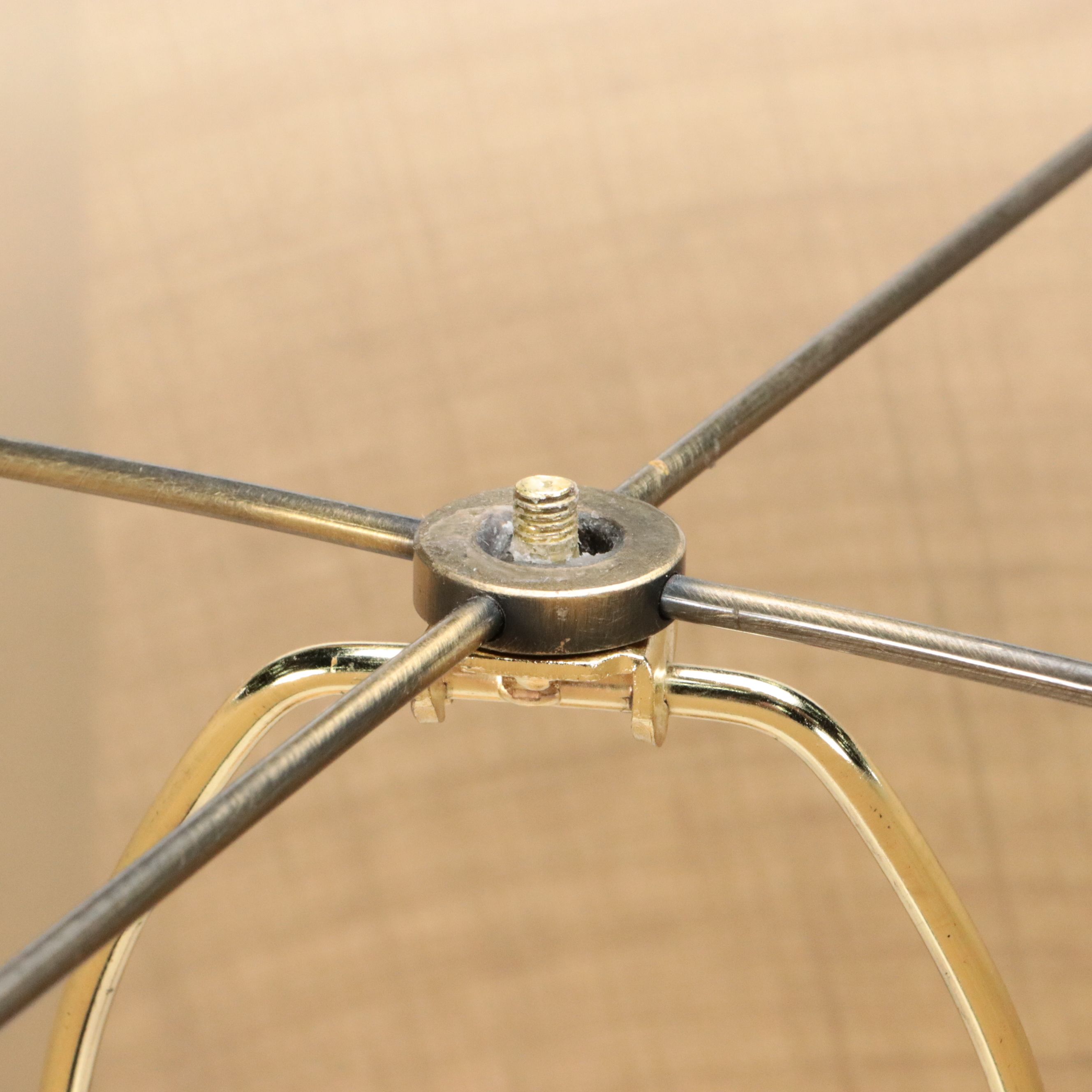 Vietri Ocher Glaze Terracotta Vessel Table Lamp & Burlap Drum Shade