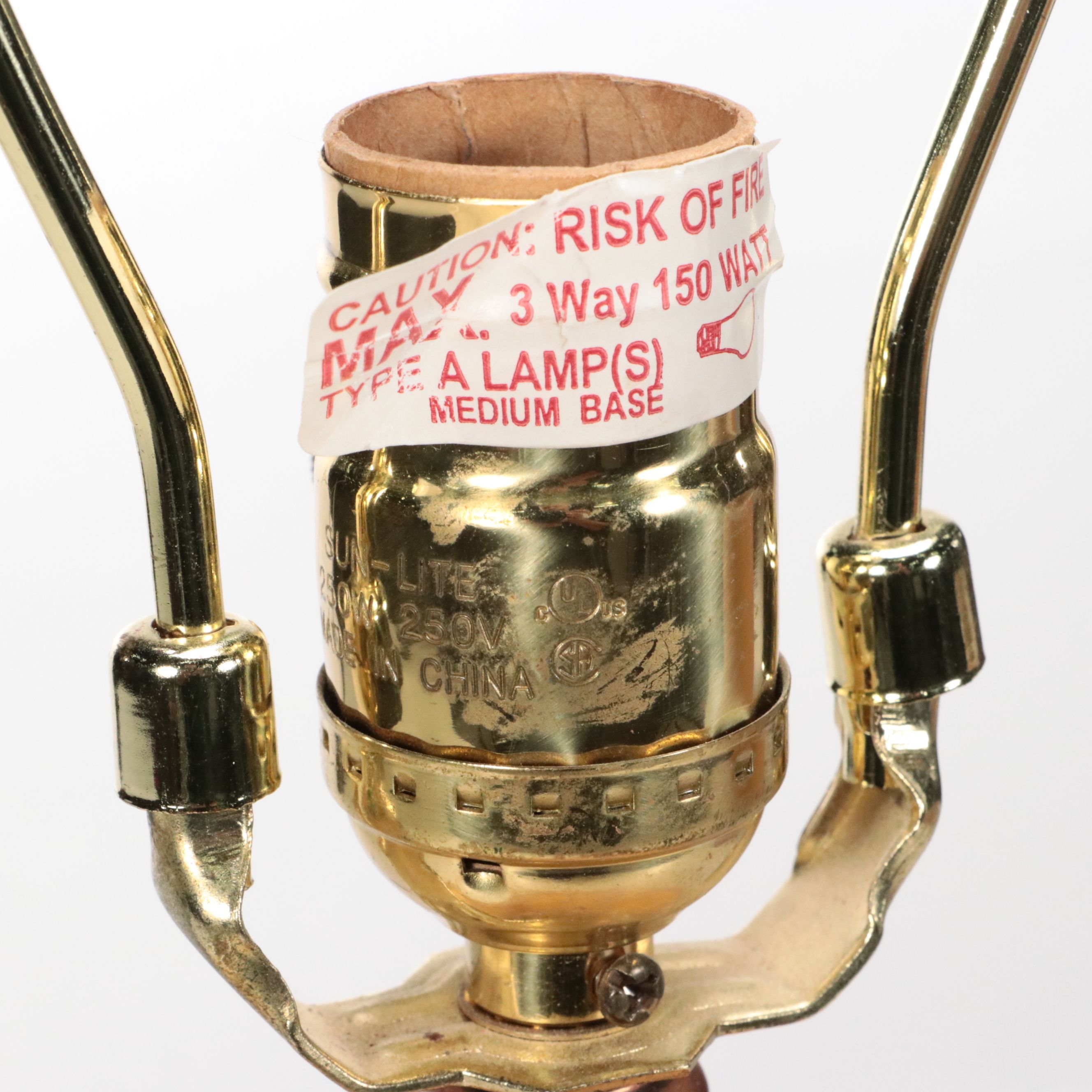 Vietri Ocher Glaze Terracotta Vessel Table Lamp & Burlap Drum Shade