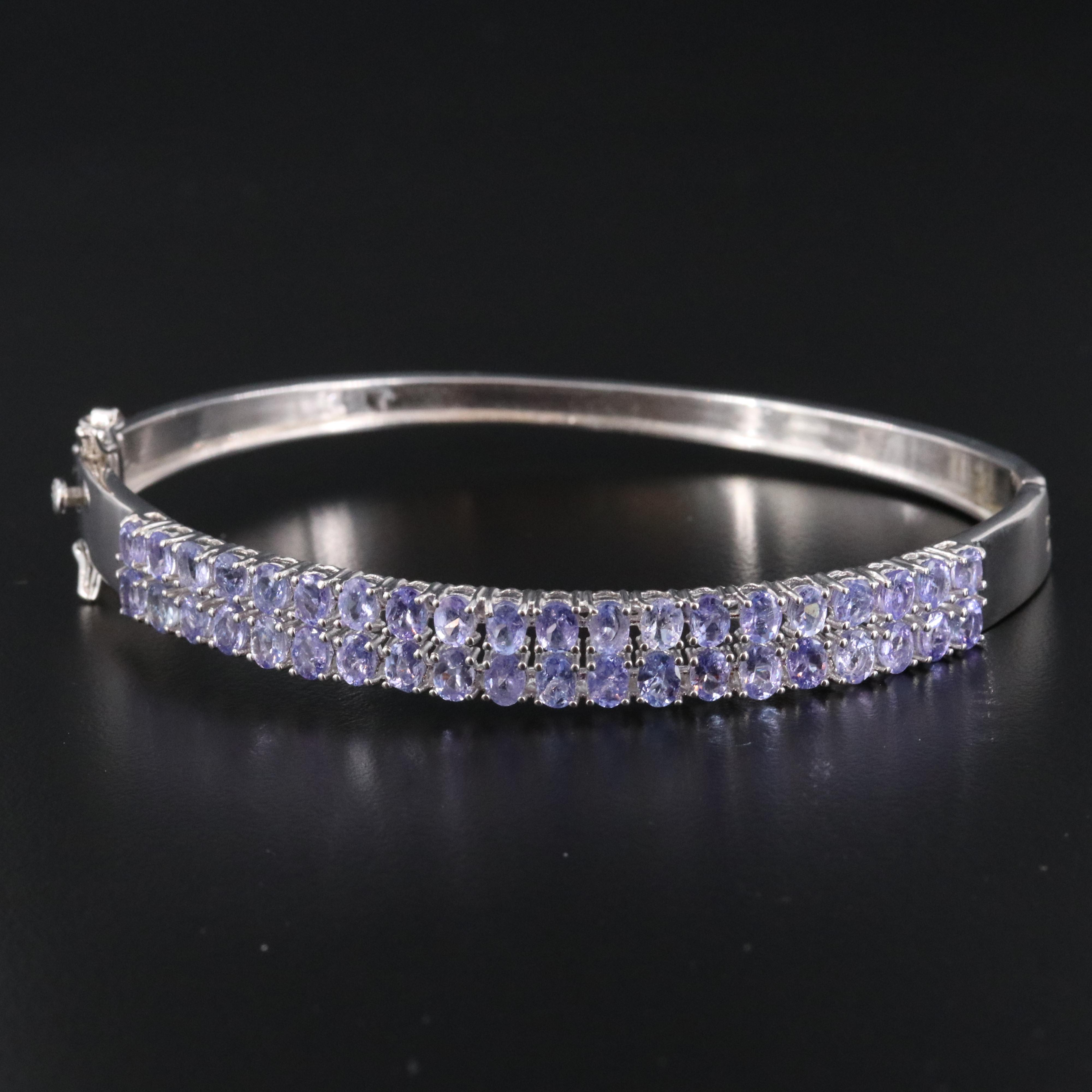 Sterling Tanzanite Bangle