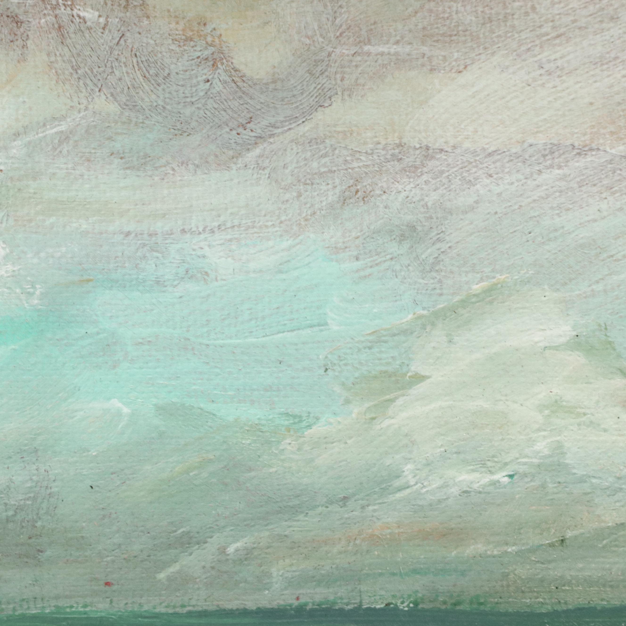 Robert Riddle Baker Coastal Acrylic Painting, 2022